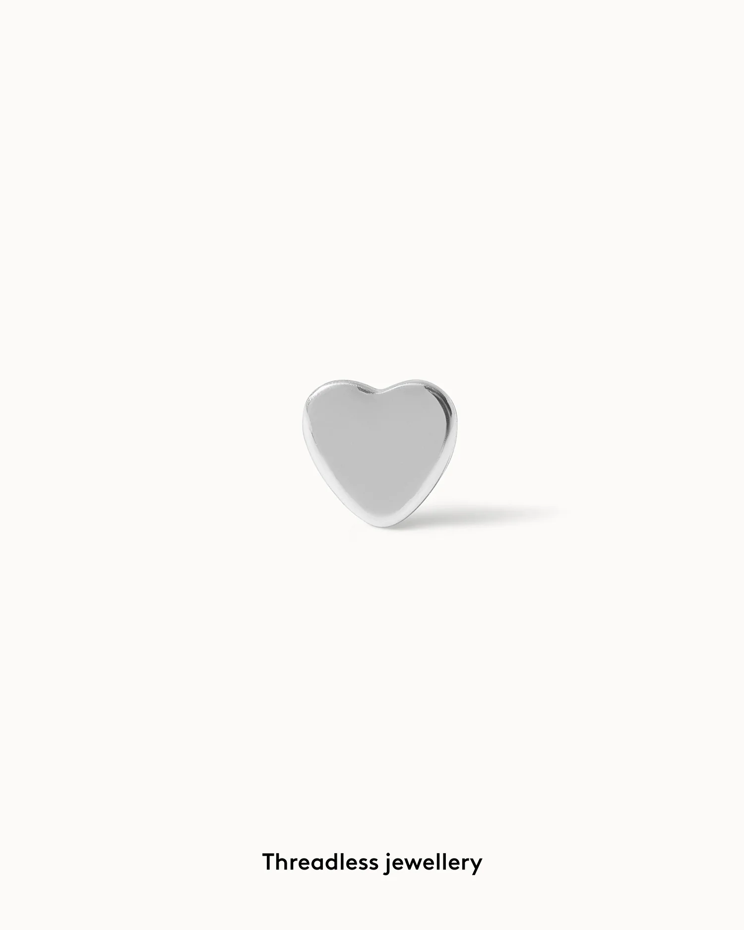 Heart Flat Back Stud