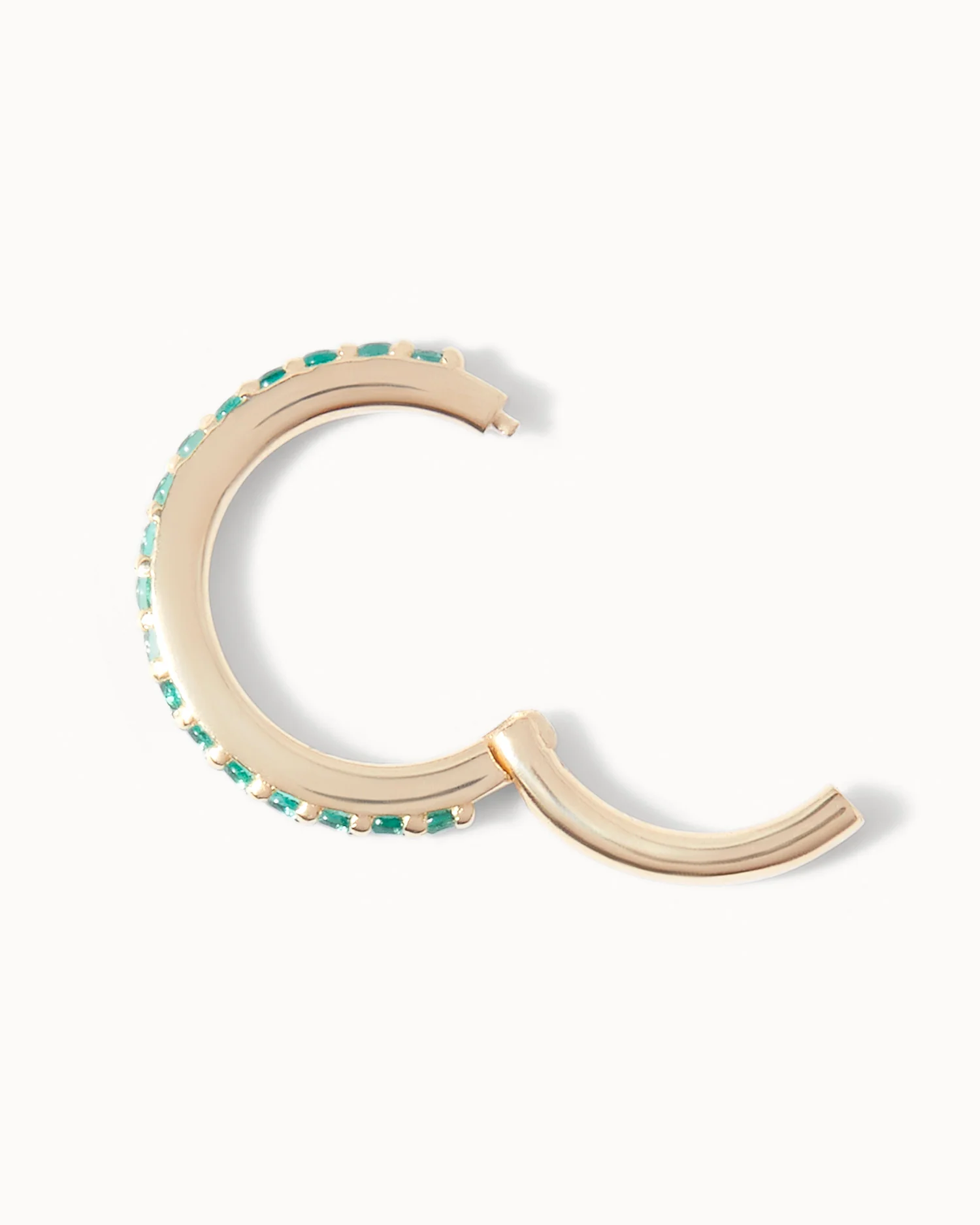 Piercing - 8mm Emerald Eternity Hoop - Image 3