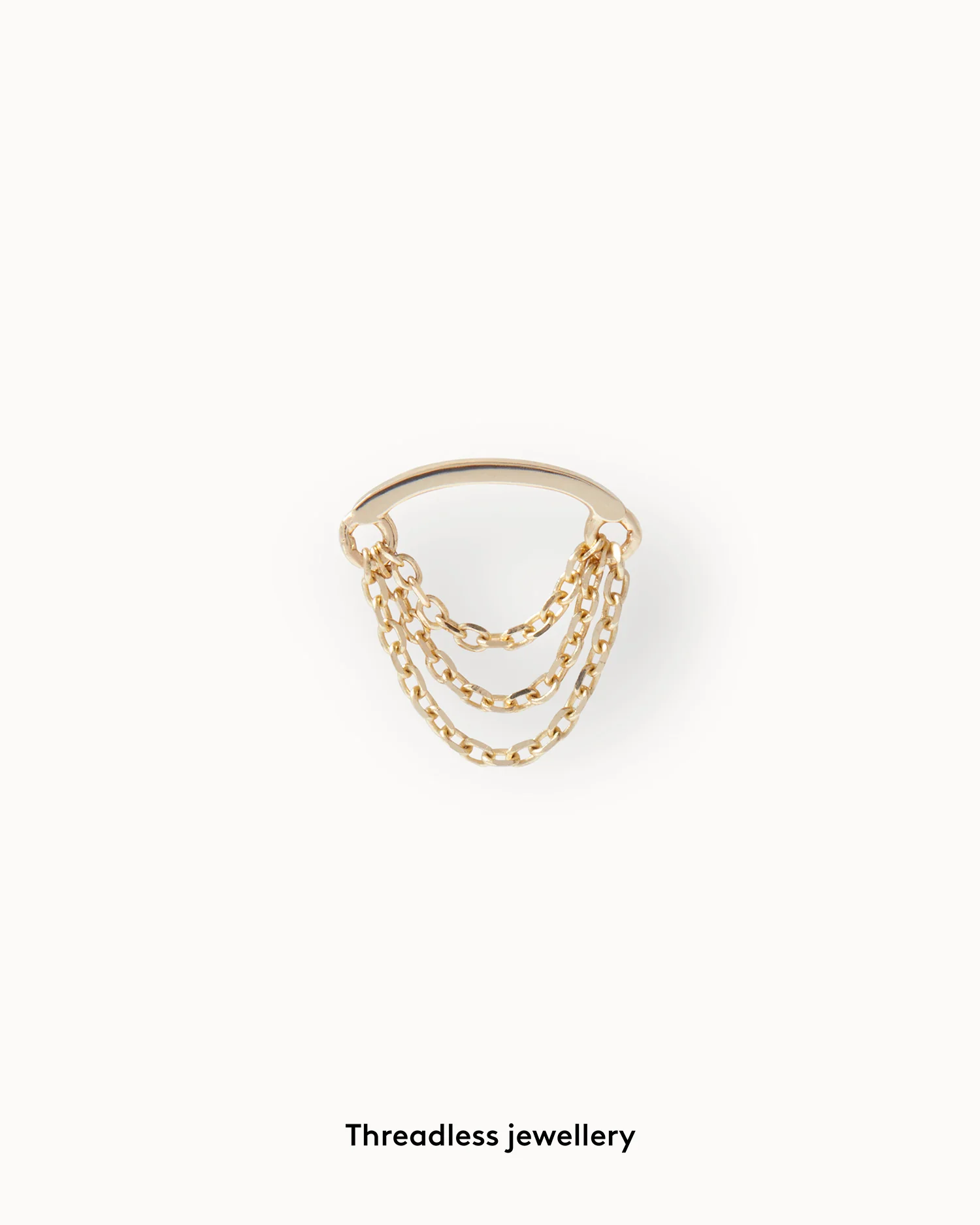 Triple Chain Flat Back Stud