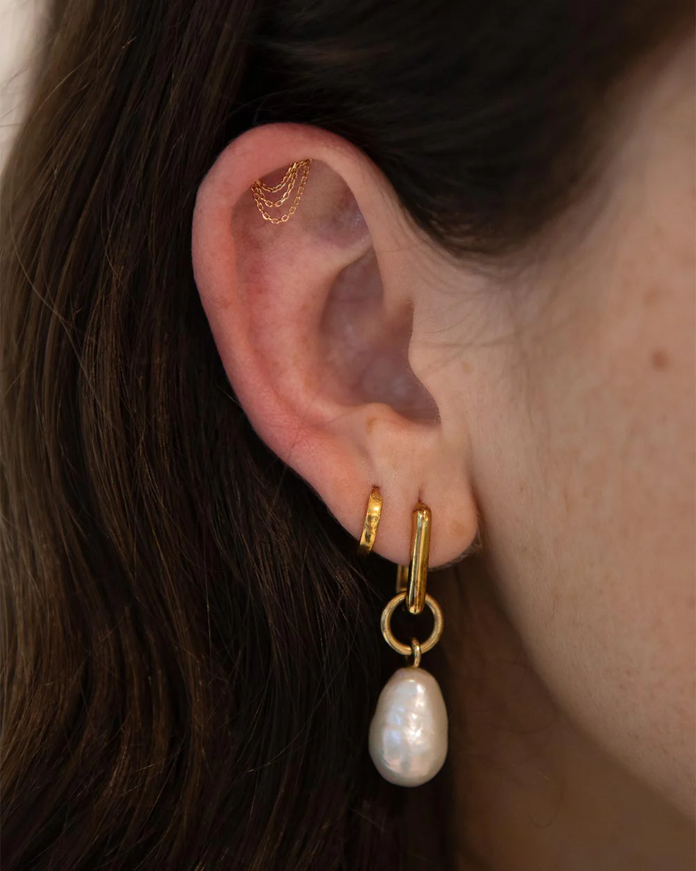 Triple Chain Flat Back Stud - Image 2