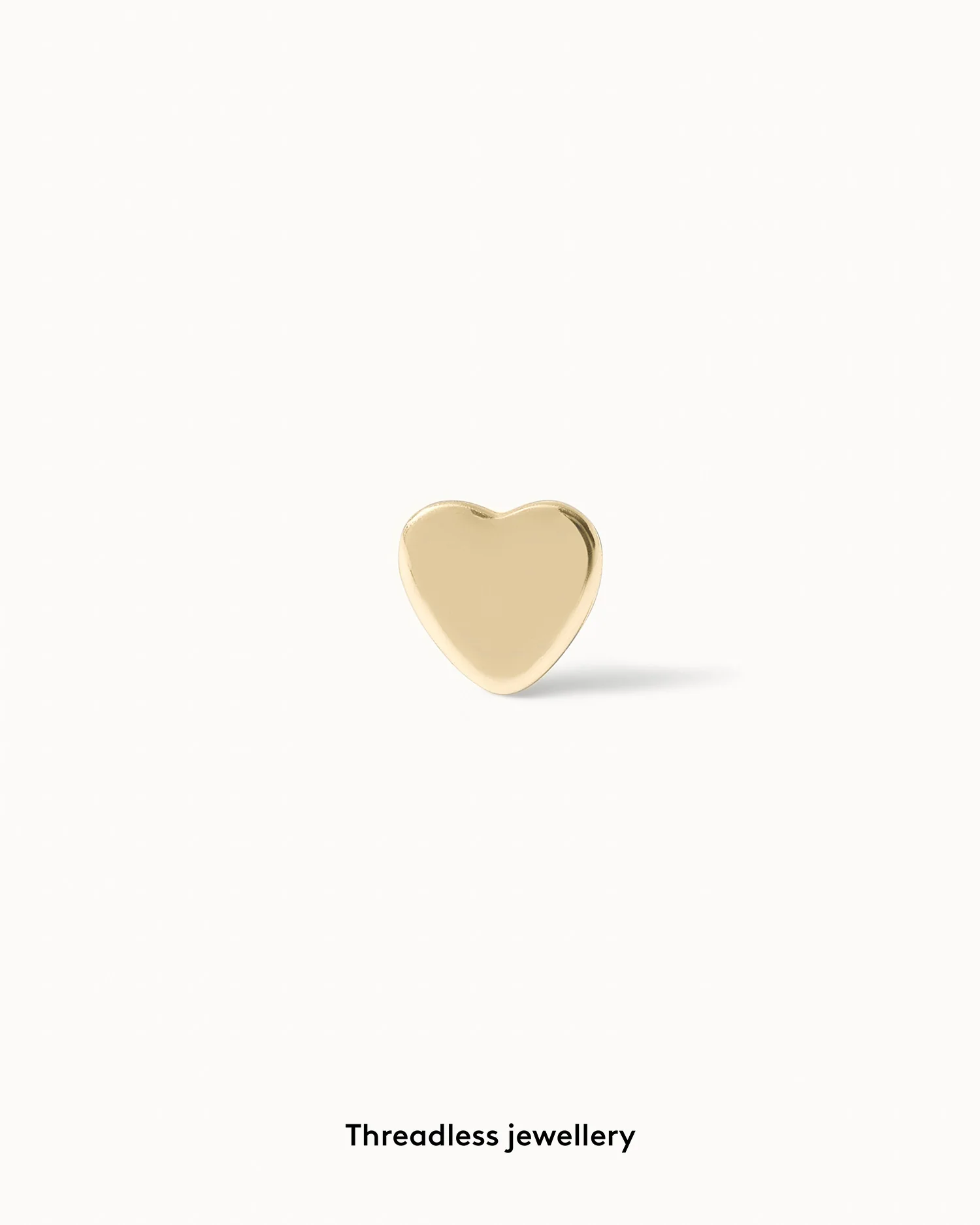 Heart Flat Back Stud