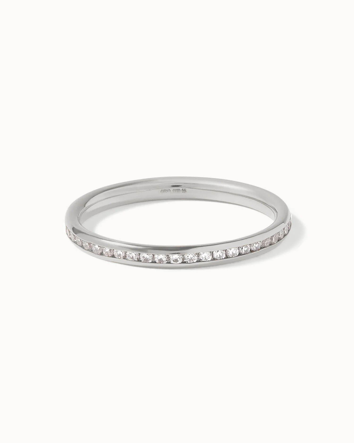 18ct White Gold Diamond Half Eternity Court Ring - Image 4