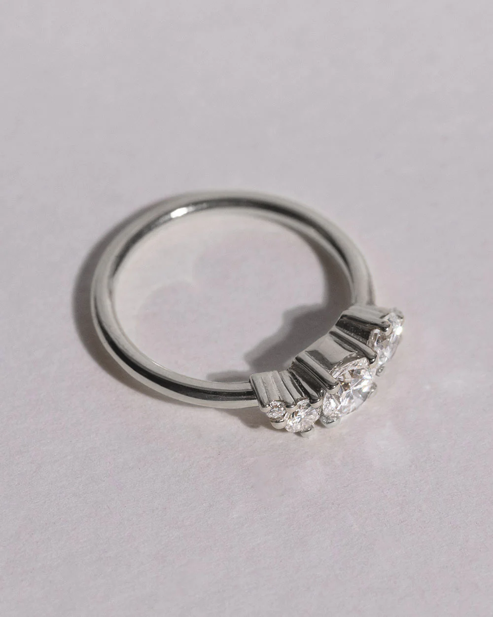 18ct White Gold Lab Grown 0.5ct Diamond Cluster Ring - Image 4
