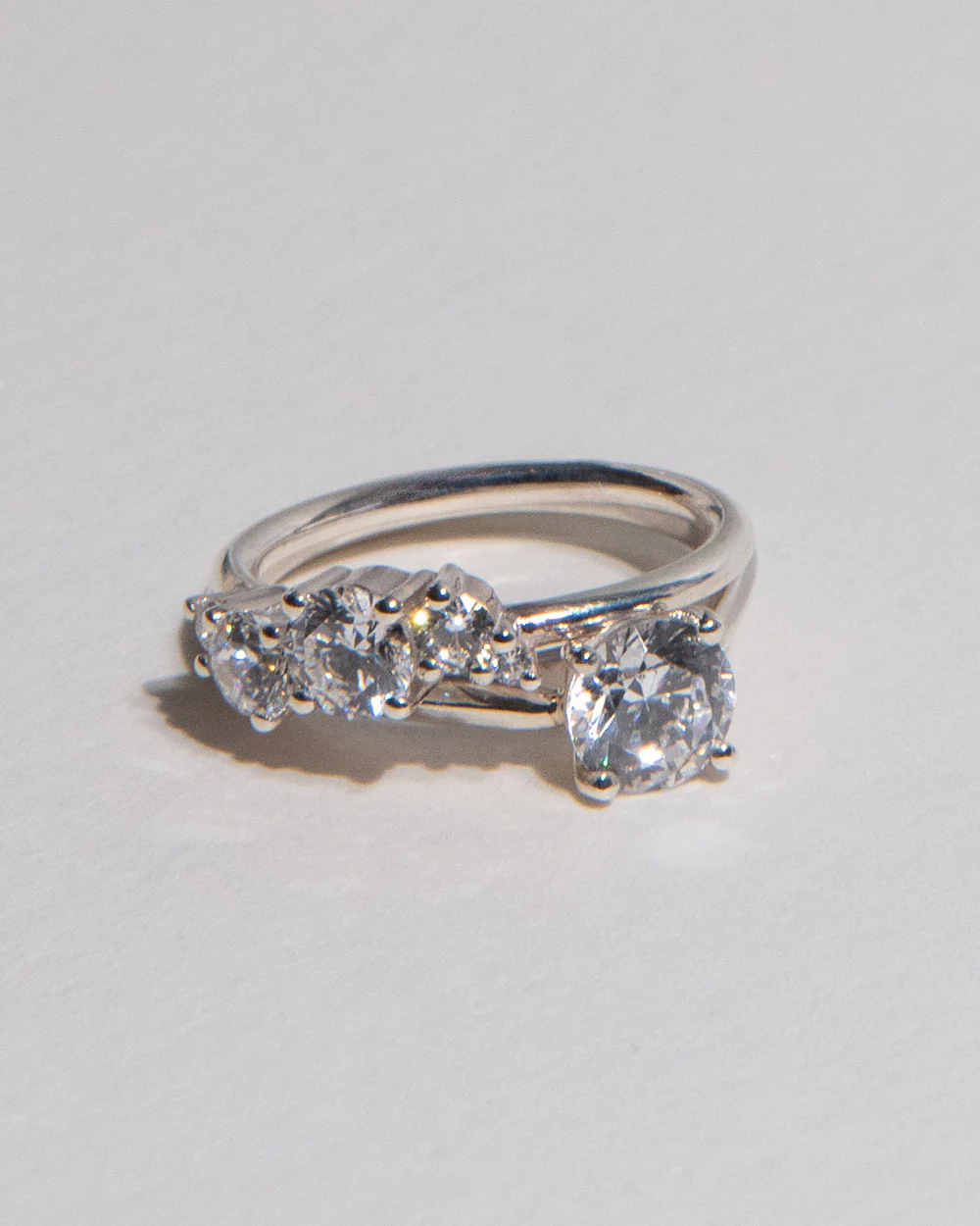 18ct White Gold Lab Grown 0.5ct Diamond Cluster Ring - Image 6