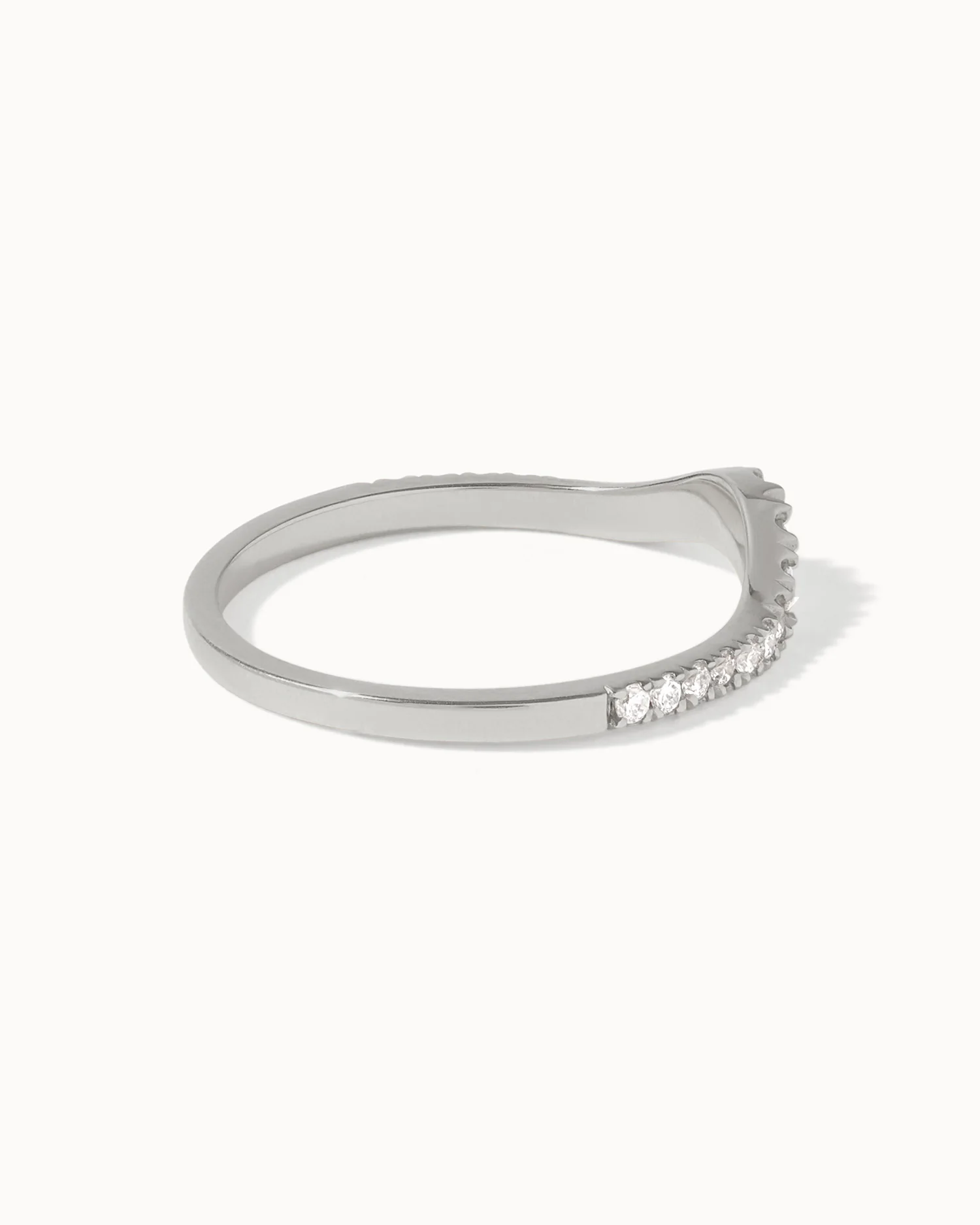 18ct White Gold Pavé Diamond Nesting Ring - Image 3