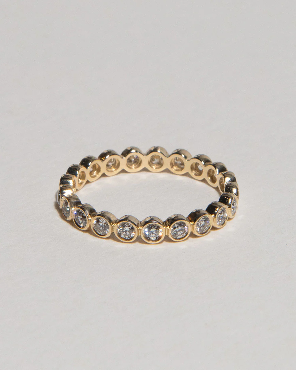 18ct Yellow Gold Bezel Diamond Eternity Ring