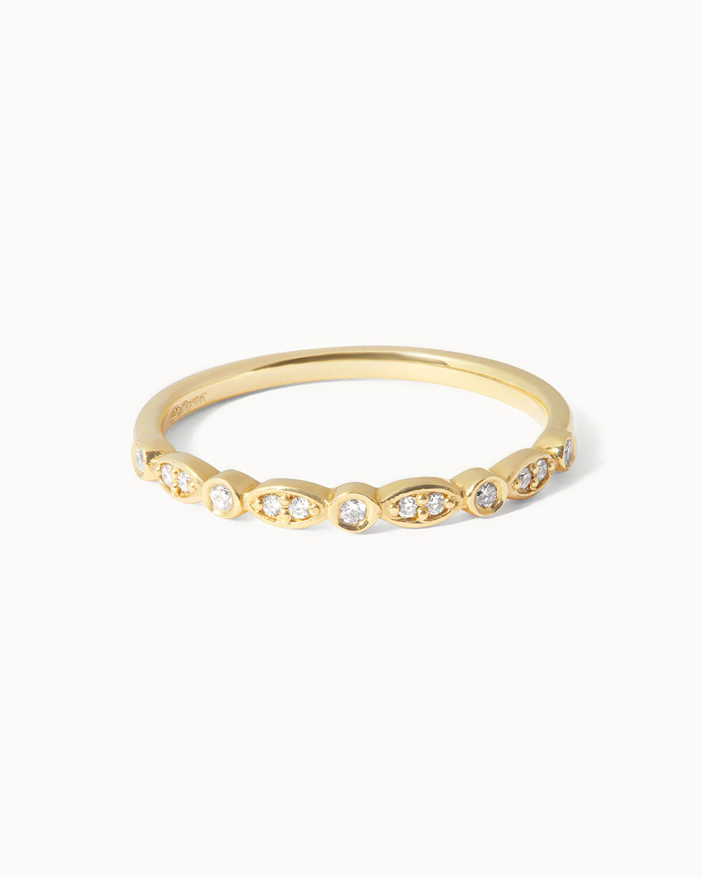 18ct Yellow Gold Dual Set Diamond Ring