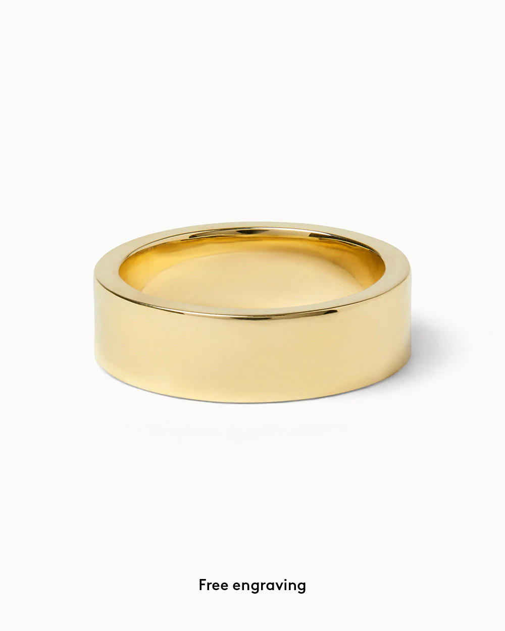 18ct Yellow Gold Heavy Signature Band Ring