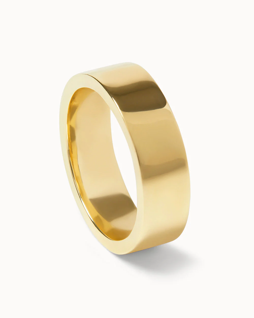 18ct Yellow Gold Heavy Signature Band Ring - Image 3