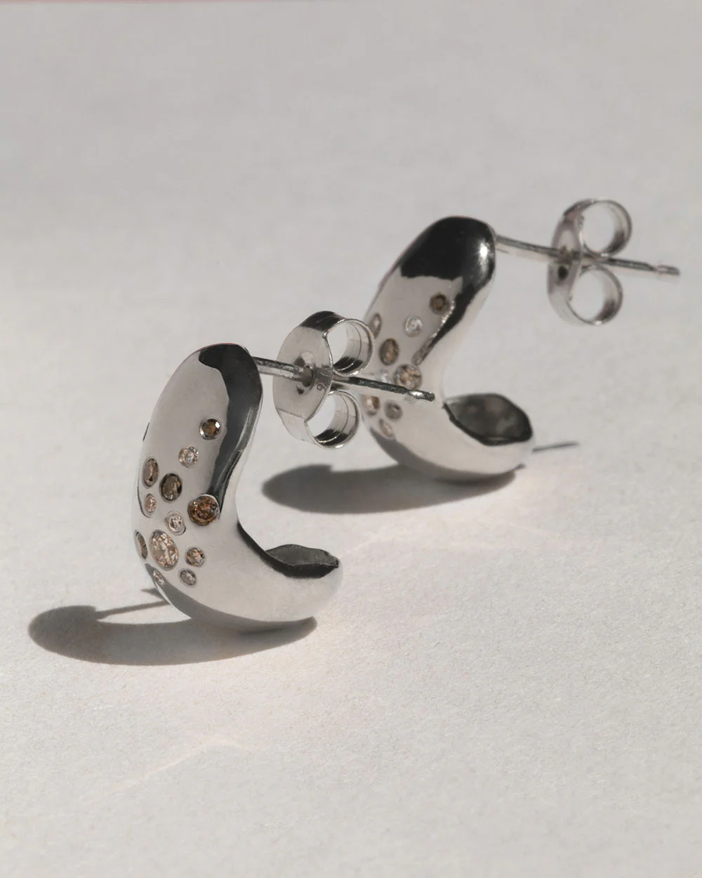 Celestial Diamond Huggie Hoop Earrings