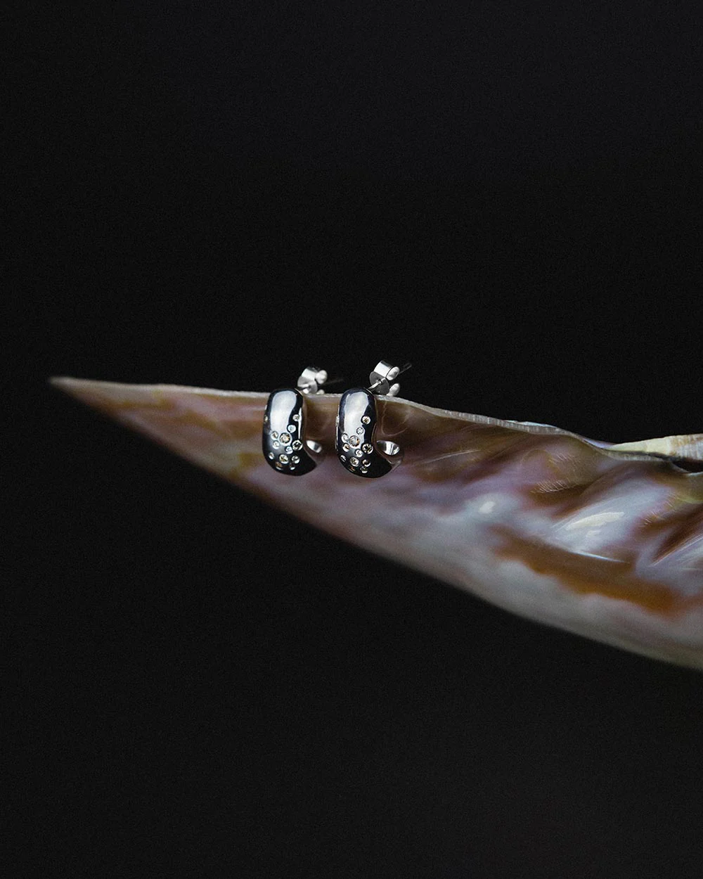 Celestial Diamond Huggie Hoop Earrings - Image 7