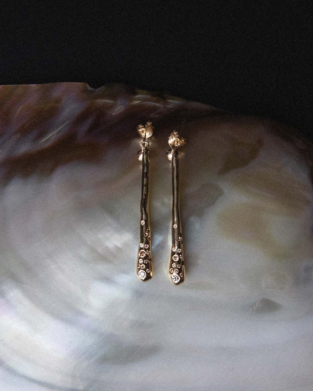 Celestial Diamond Drop Earrings - Image 5