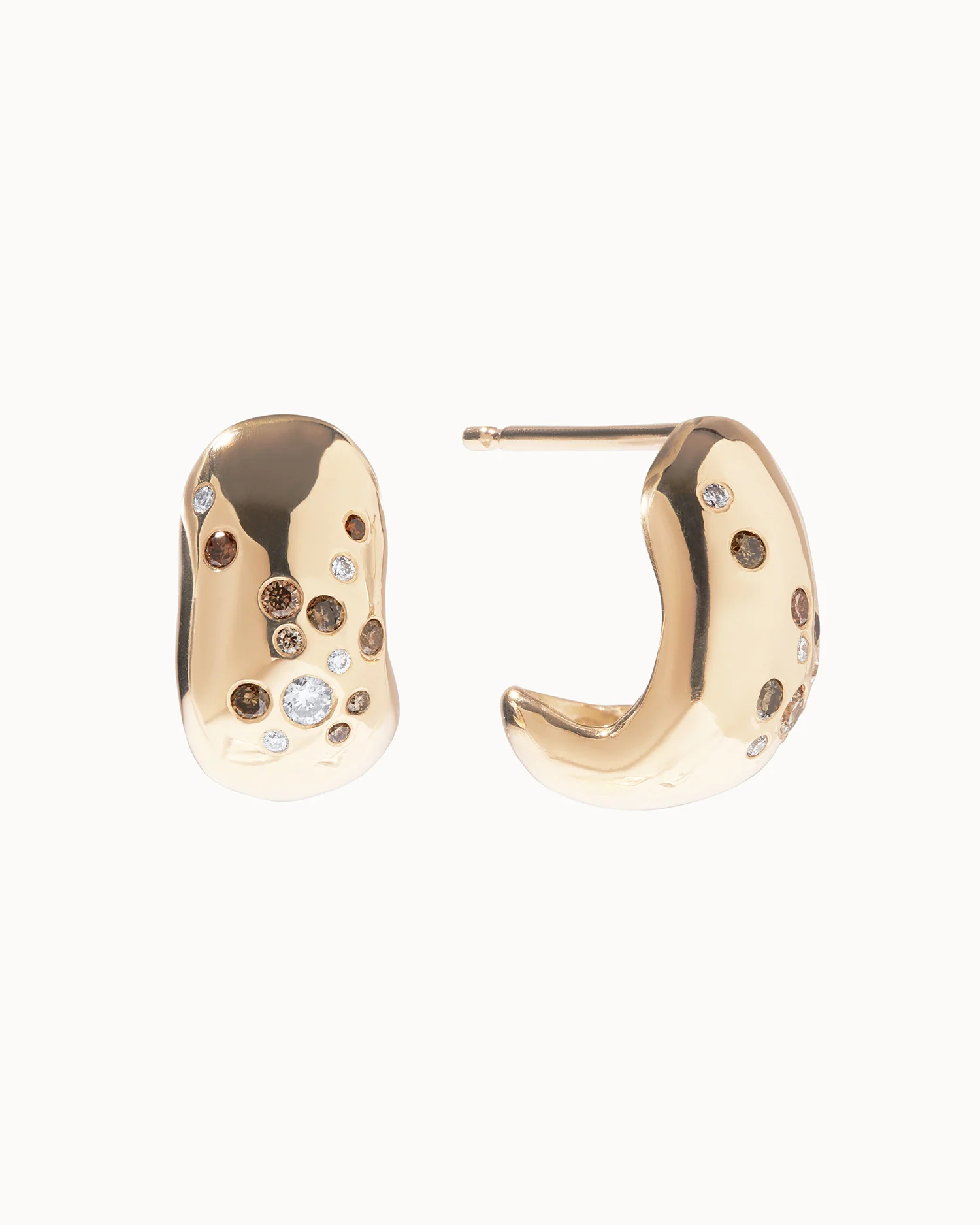 Celestial Diamond Huggie Hoop Earrings - Image 4
