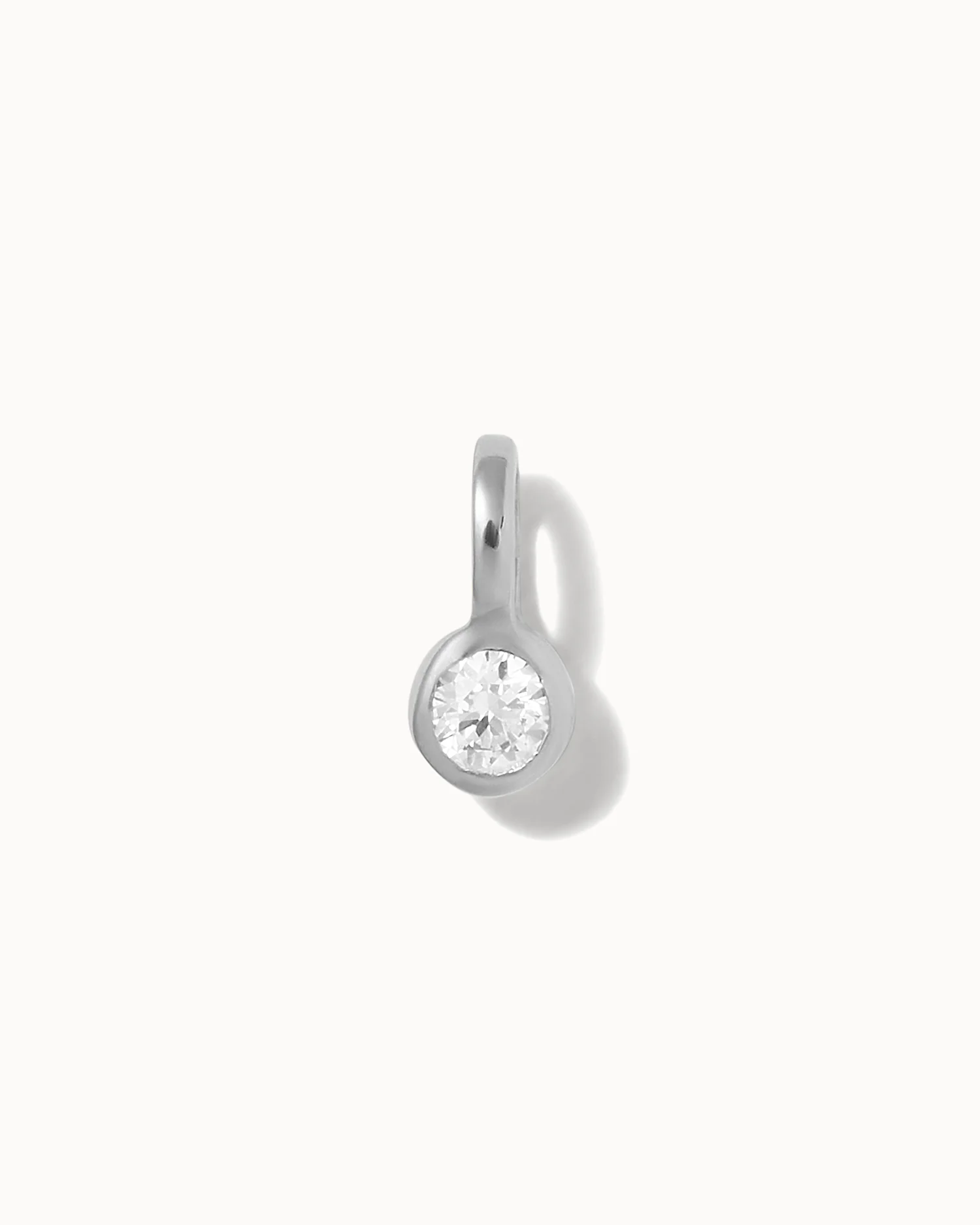 Paper Chain Initial Diamond Charm Necklace - Image 4