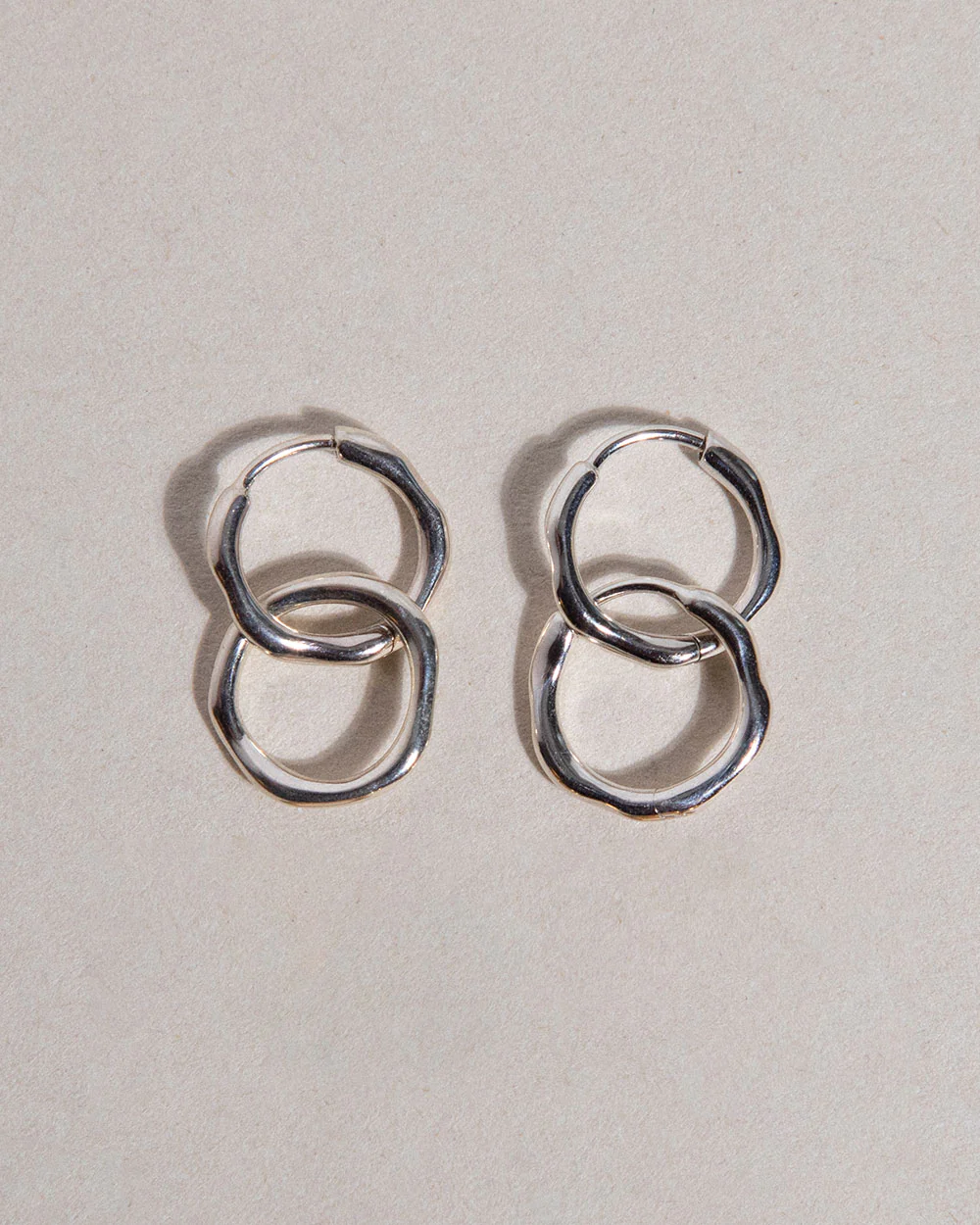 Interlinked Huggie Hoop Earrings