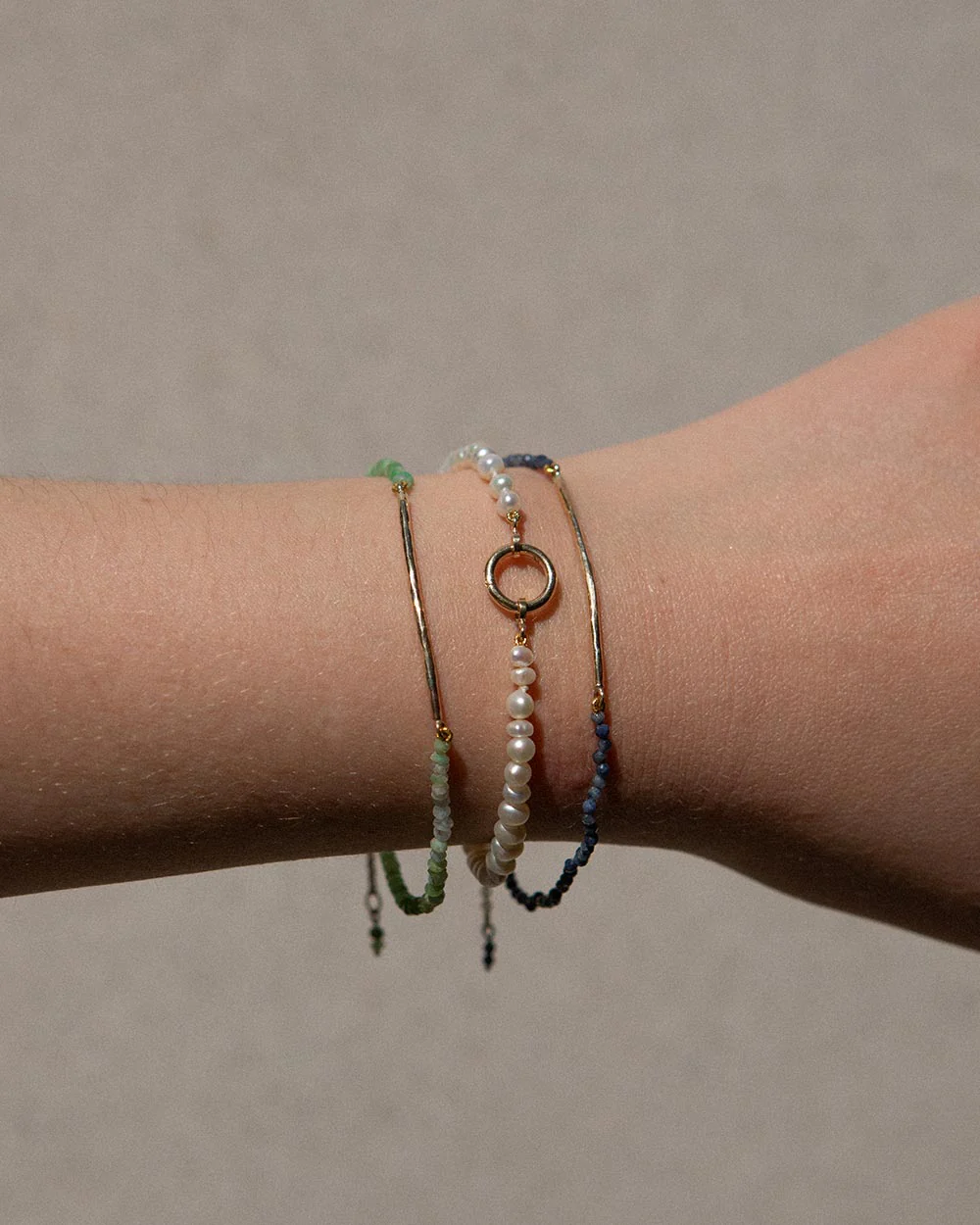 Pearl Beaded Charm Bracelet - Image 2
