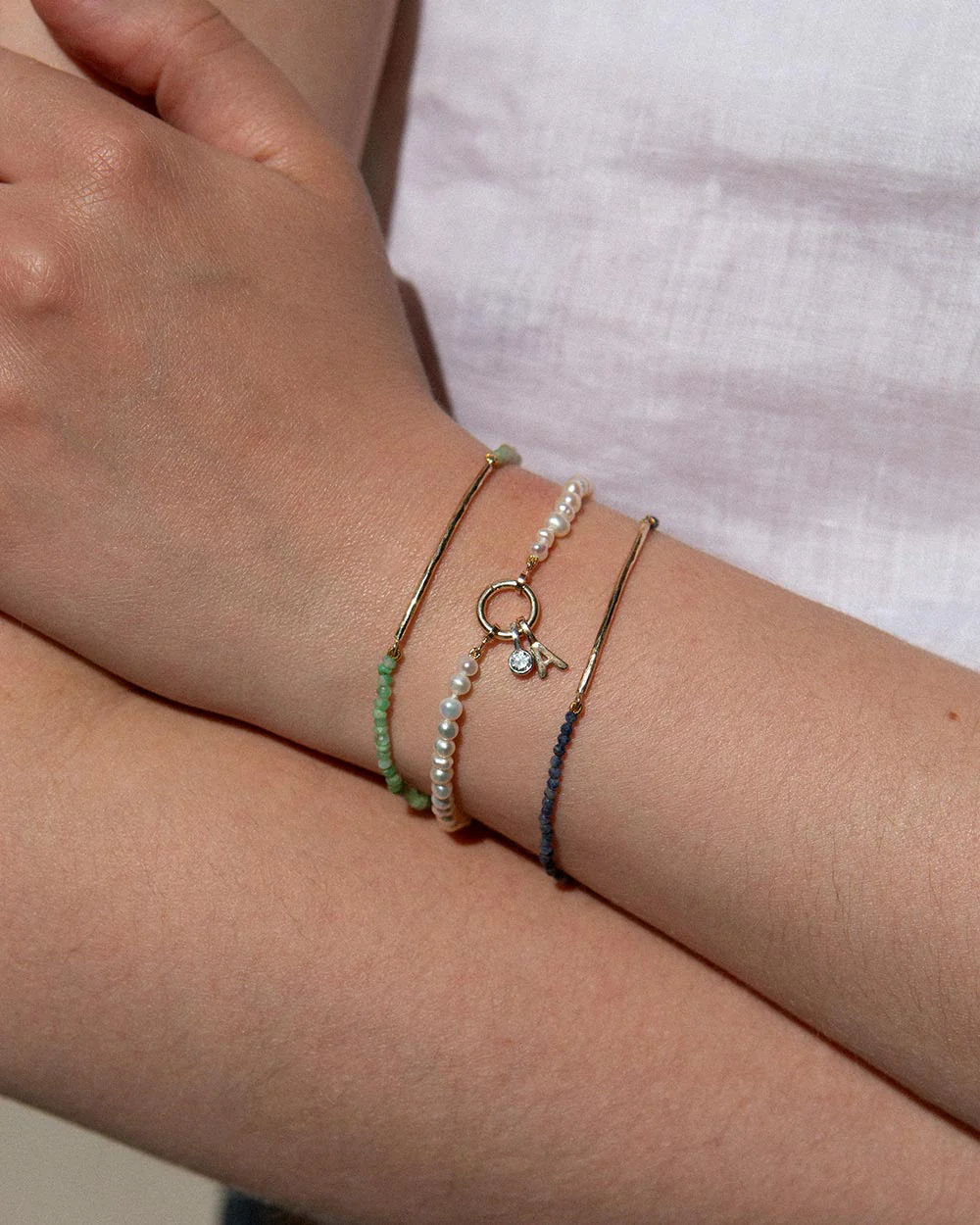 Pearl Beaded Charm Bracelet - Image 6