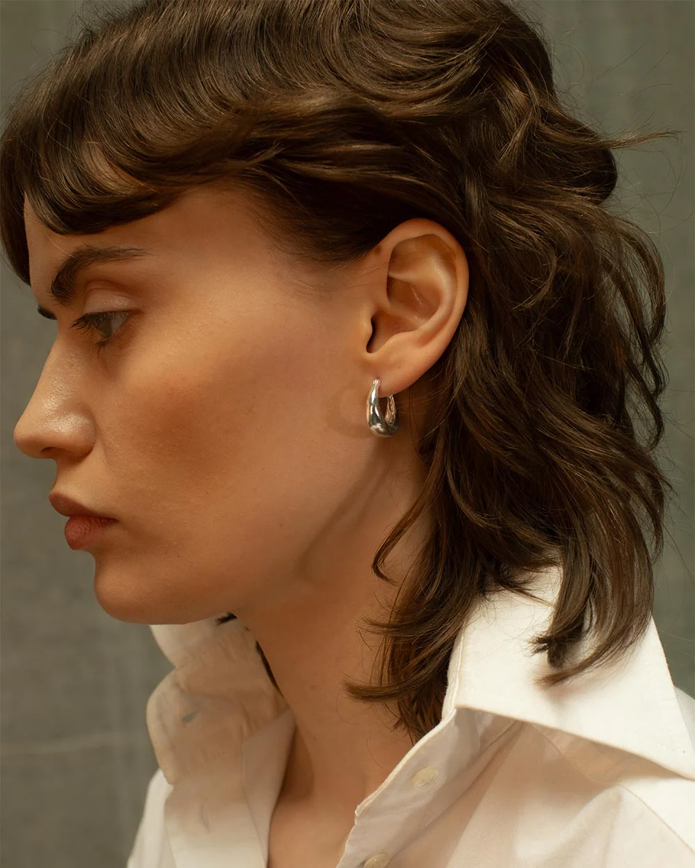 Molten Hoop Earrings - Image 3