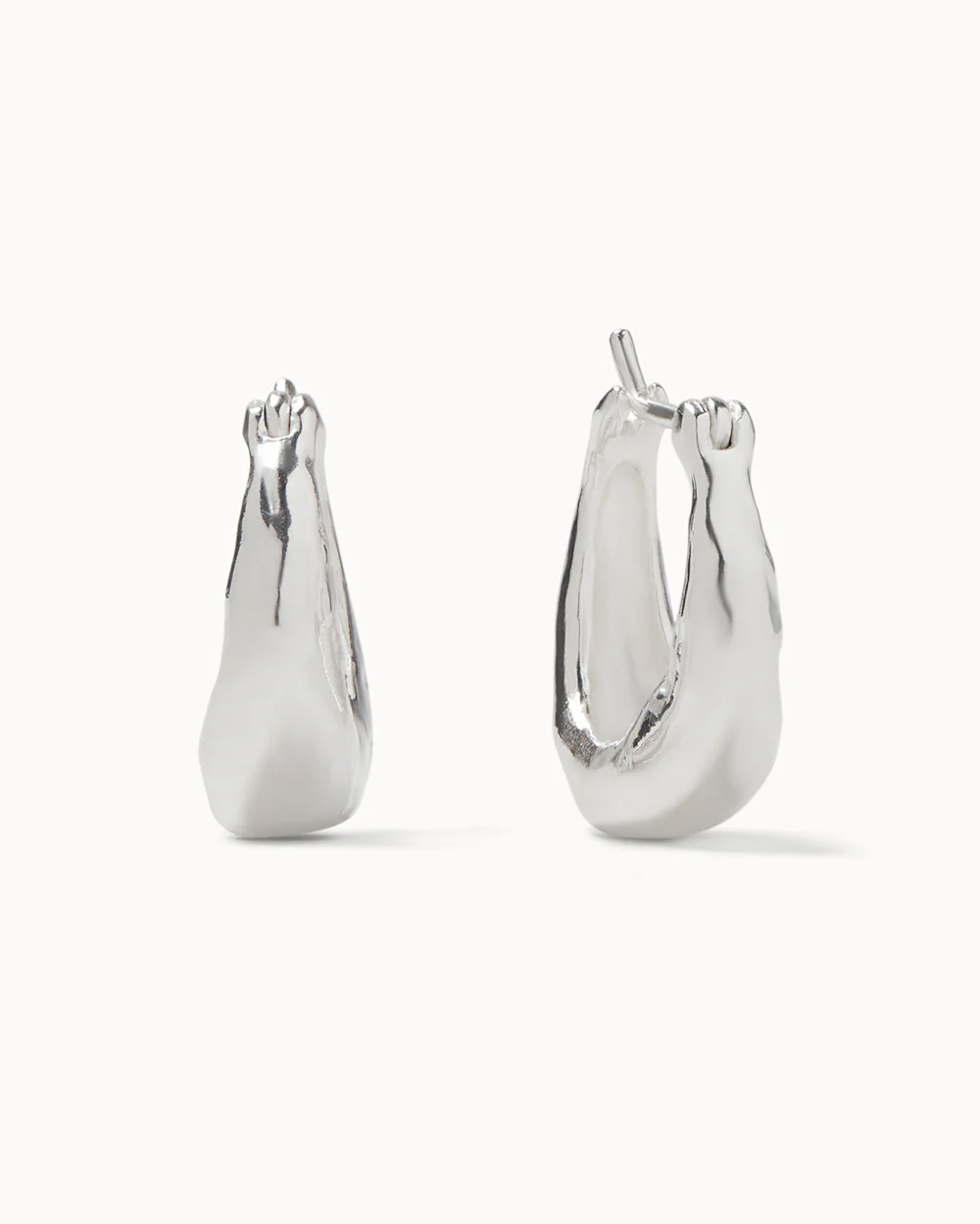 Molten Hoop Earrings - Image 5