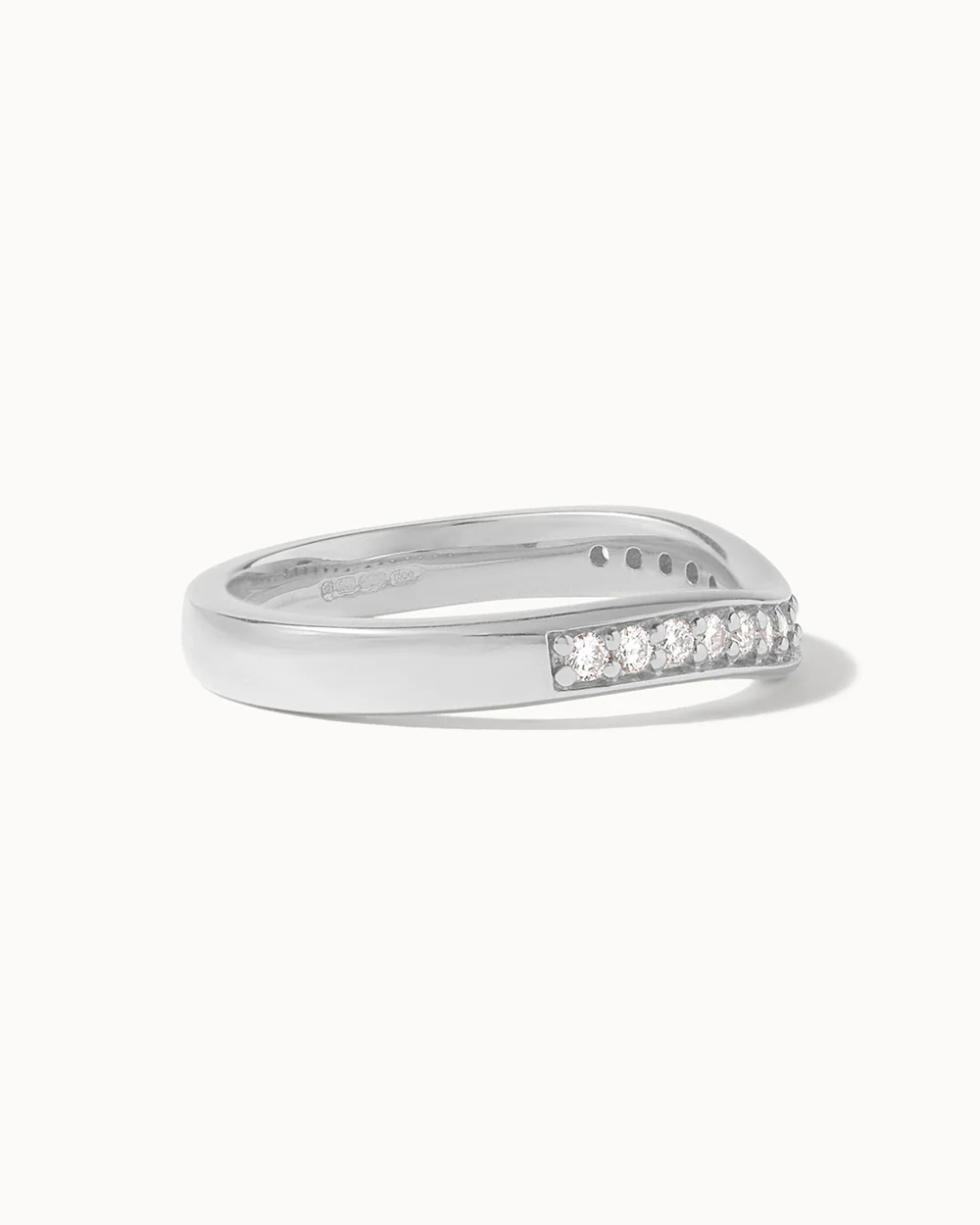 Platinum Diamond Contour Ring - Image 3