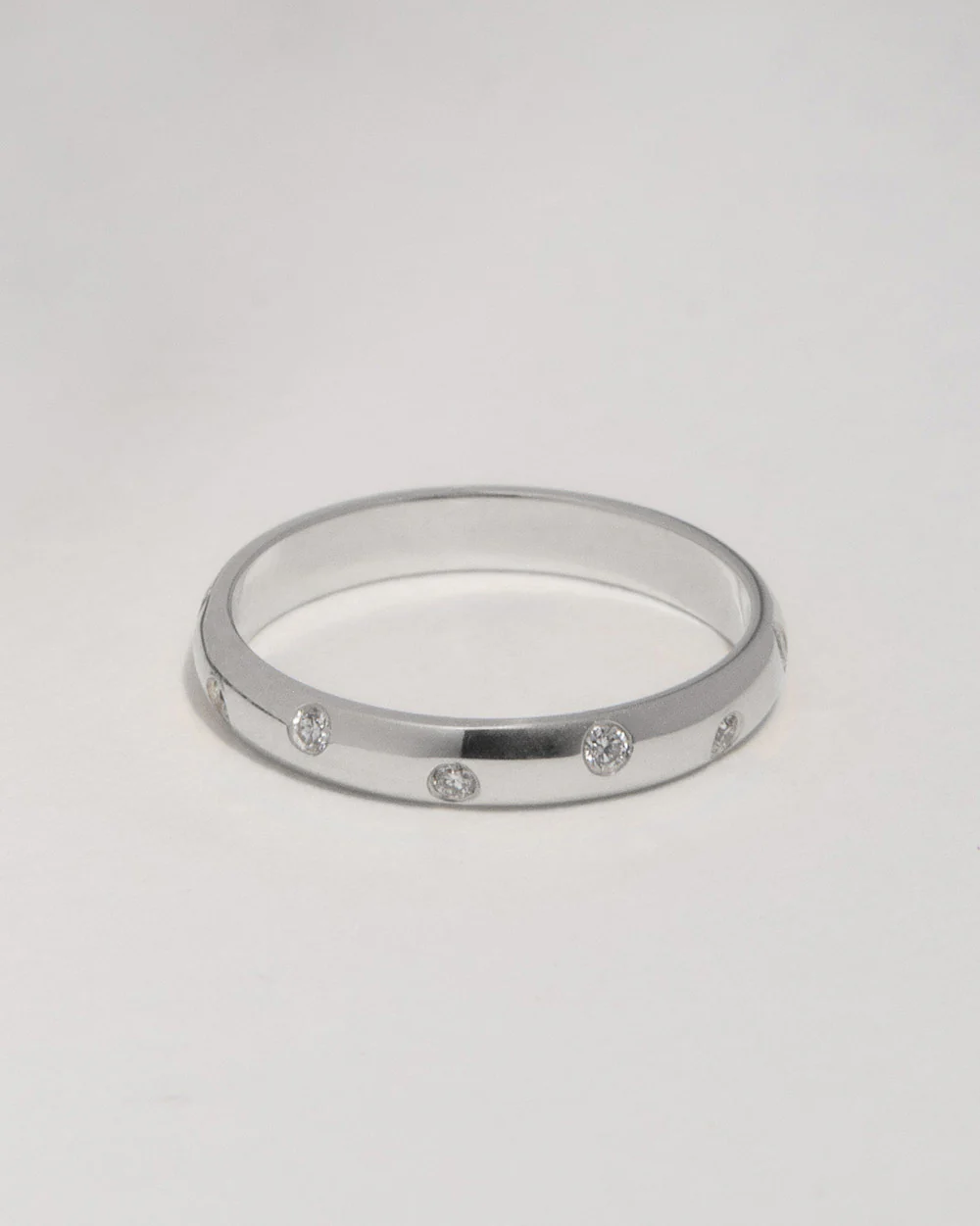 Platinum Scattered Diamond Eternity Ring
