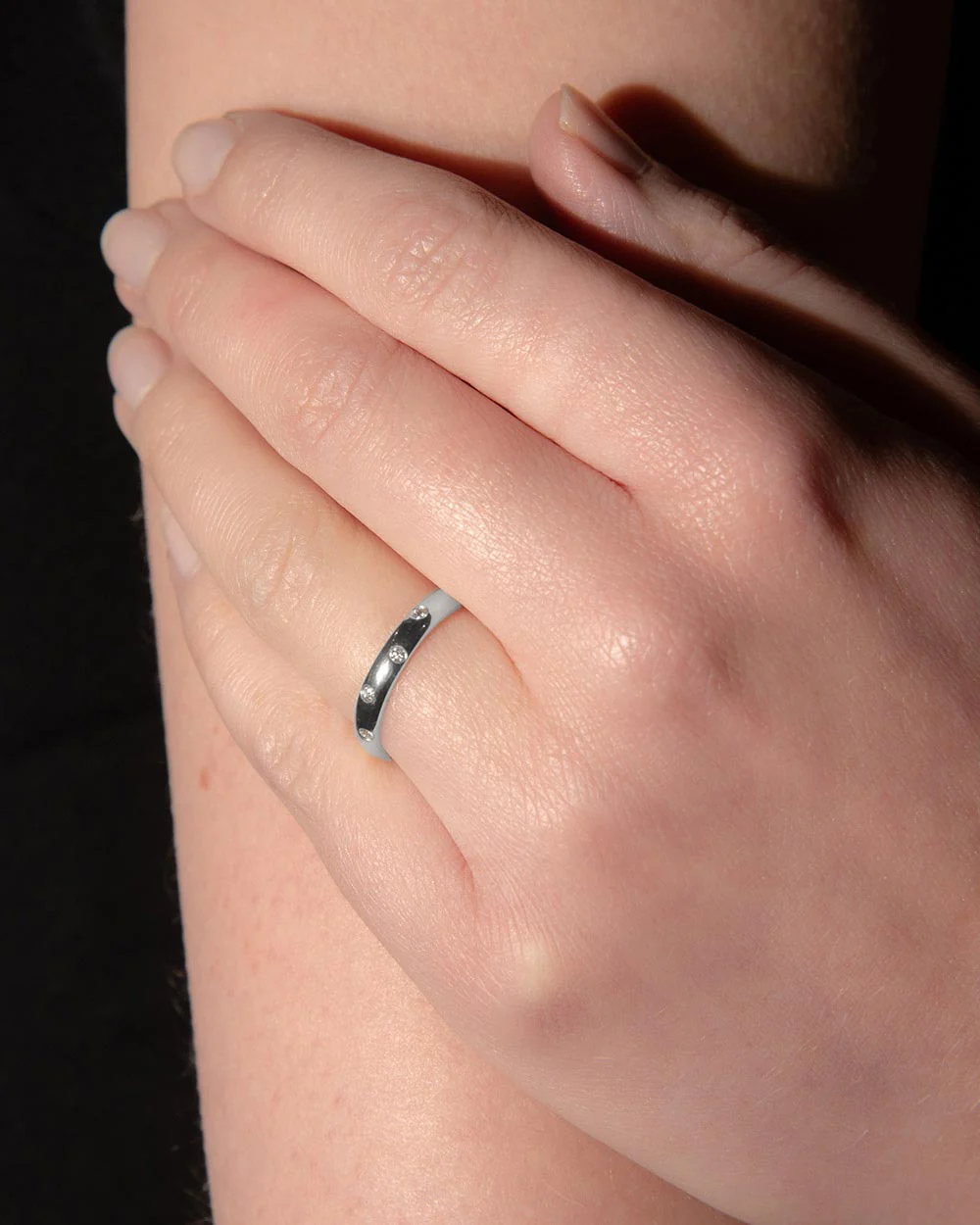 Platinum Scattered Diamond Eternity Ring - Image 2