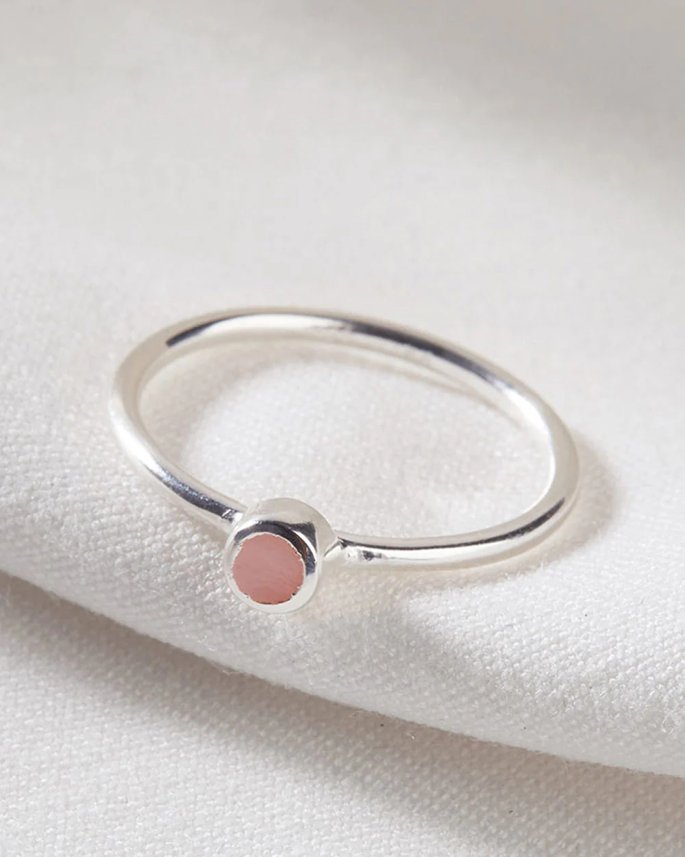 Rough Gemstones Pink Opal Ring - Image 2