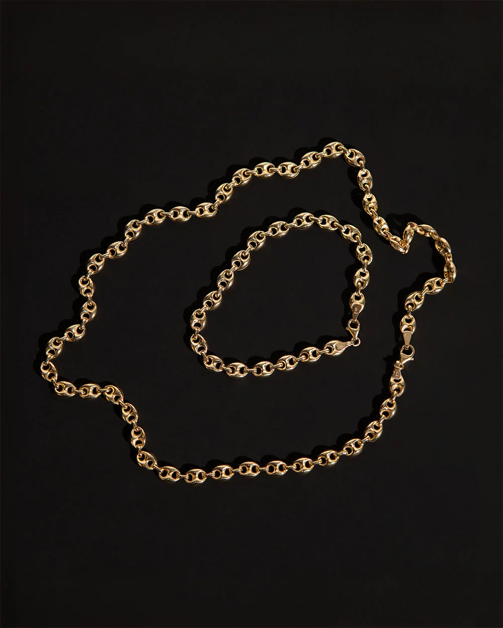 Anchor Chain Necklace and Bracelet Set - Image 6