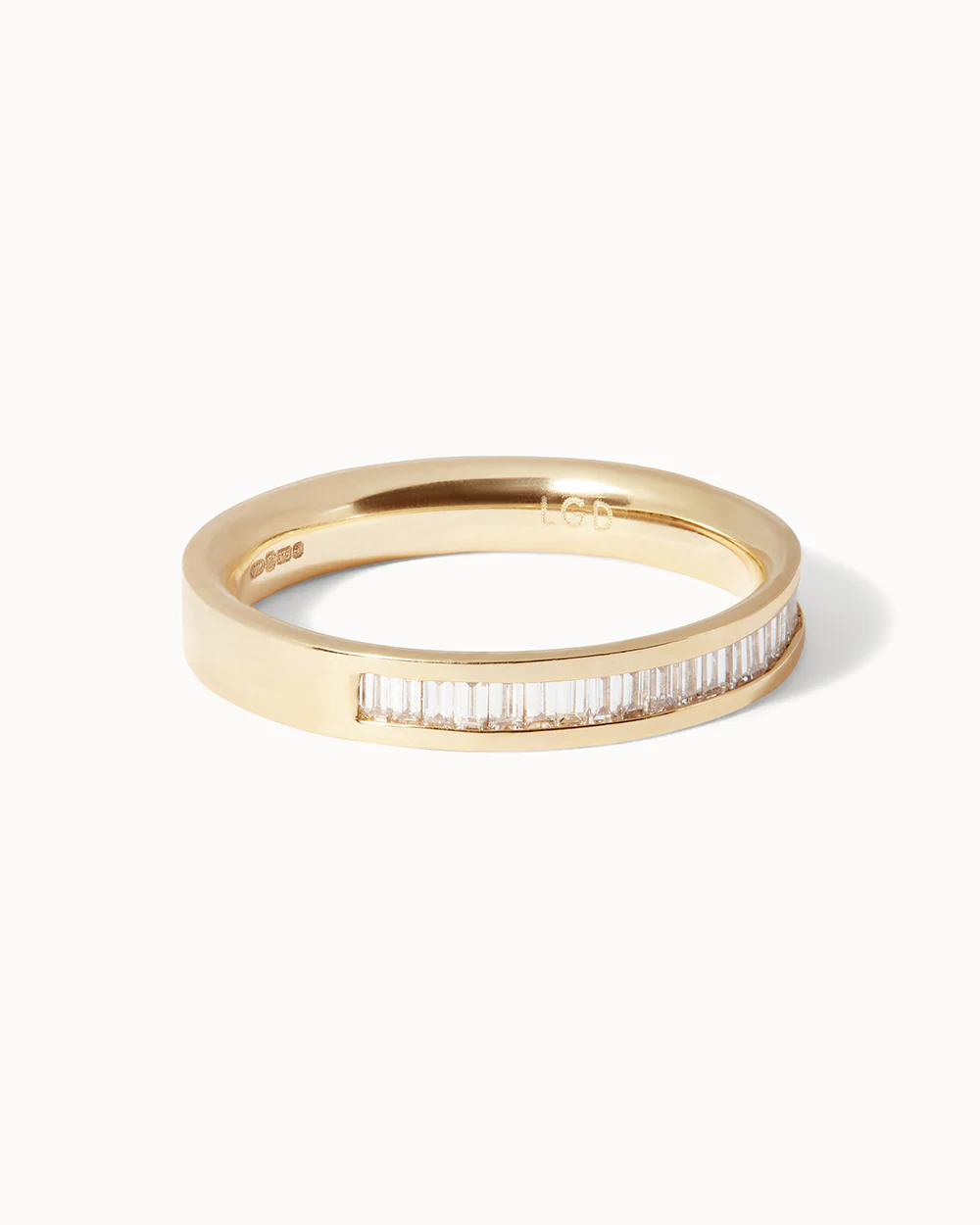 9ct Yellow Gold Baguette Diamond Channel Ring - Image 3