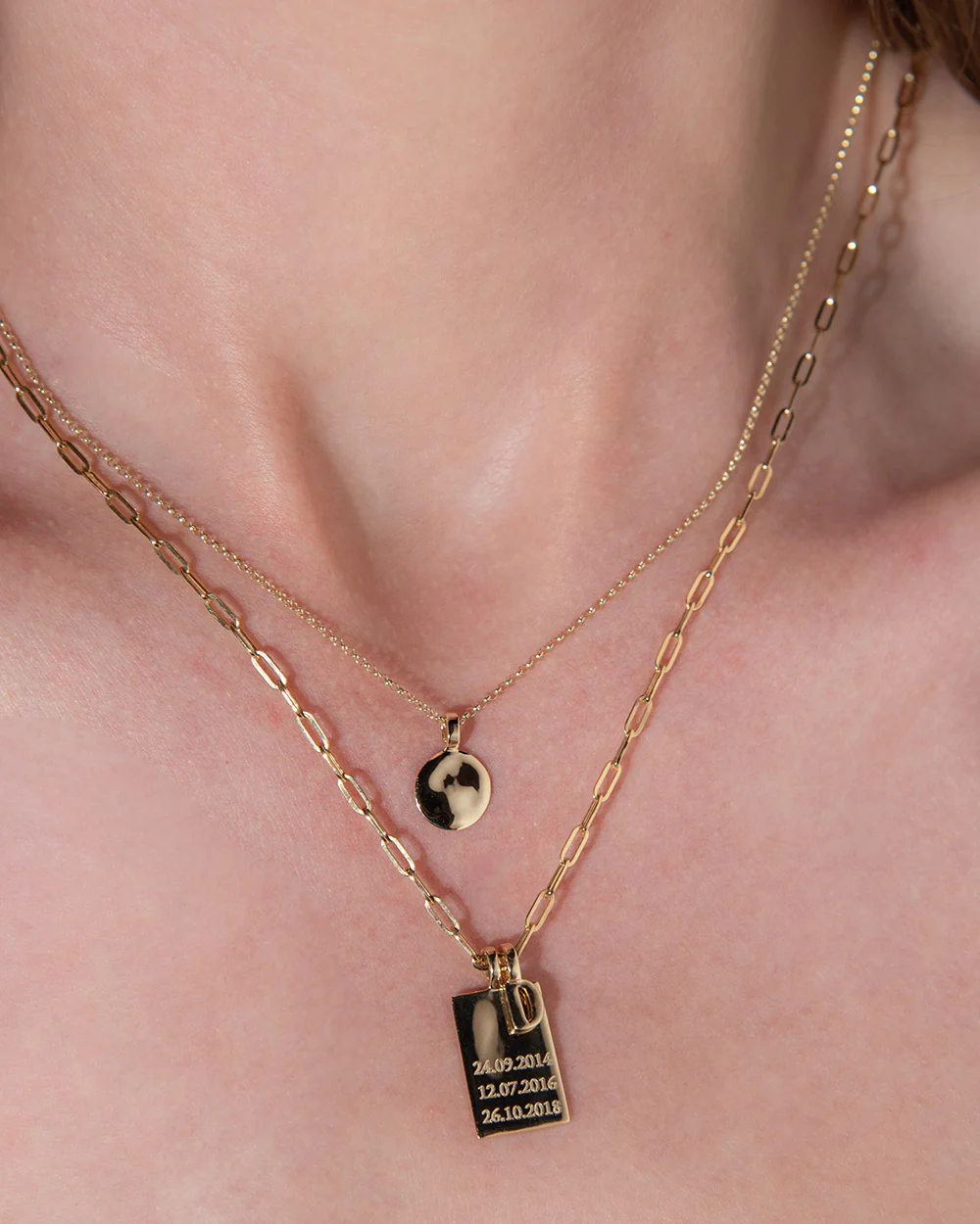 Organic Circle Charm Necklace - Image 4
