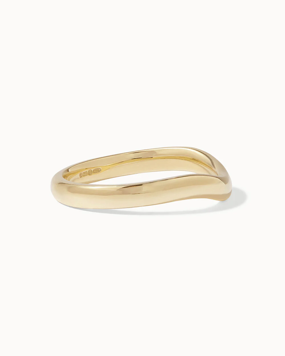 9ct Yellow Gold Contour Ring - Image 3