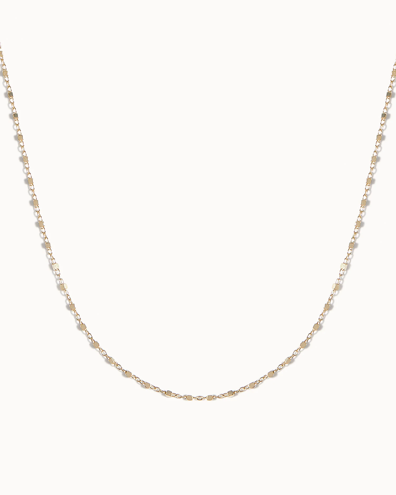 Solid Gold Trace and Cube Chain