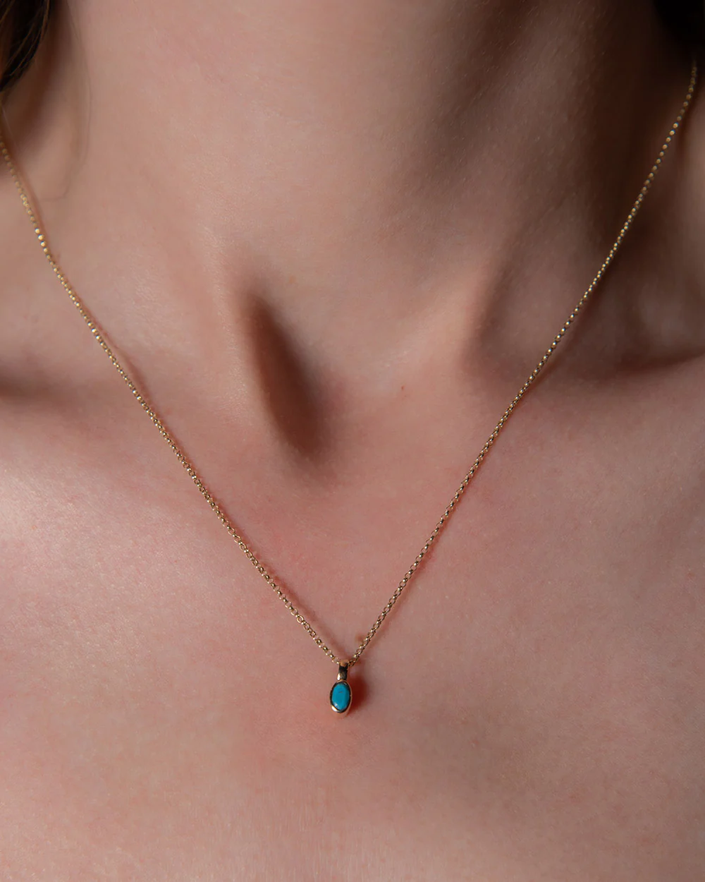 December Turquoise Birthstone Oval Charm - Image 2
