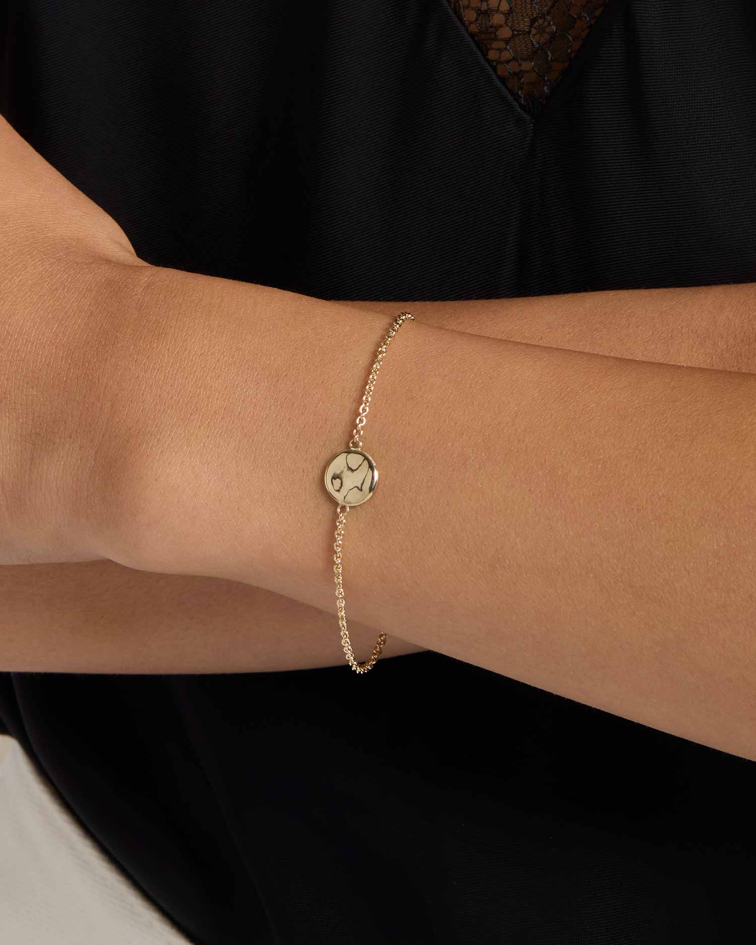 Engravable Circle Charm Bracelet - Image 2