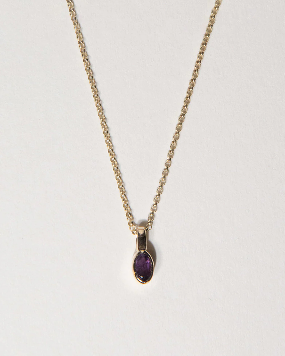 February Amethyst Birthstone Oval Charm - Image 3