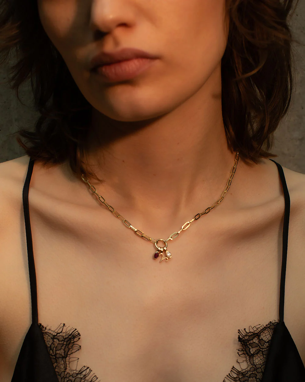 Paper Chain Charm Necklace - Image 2