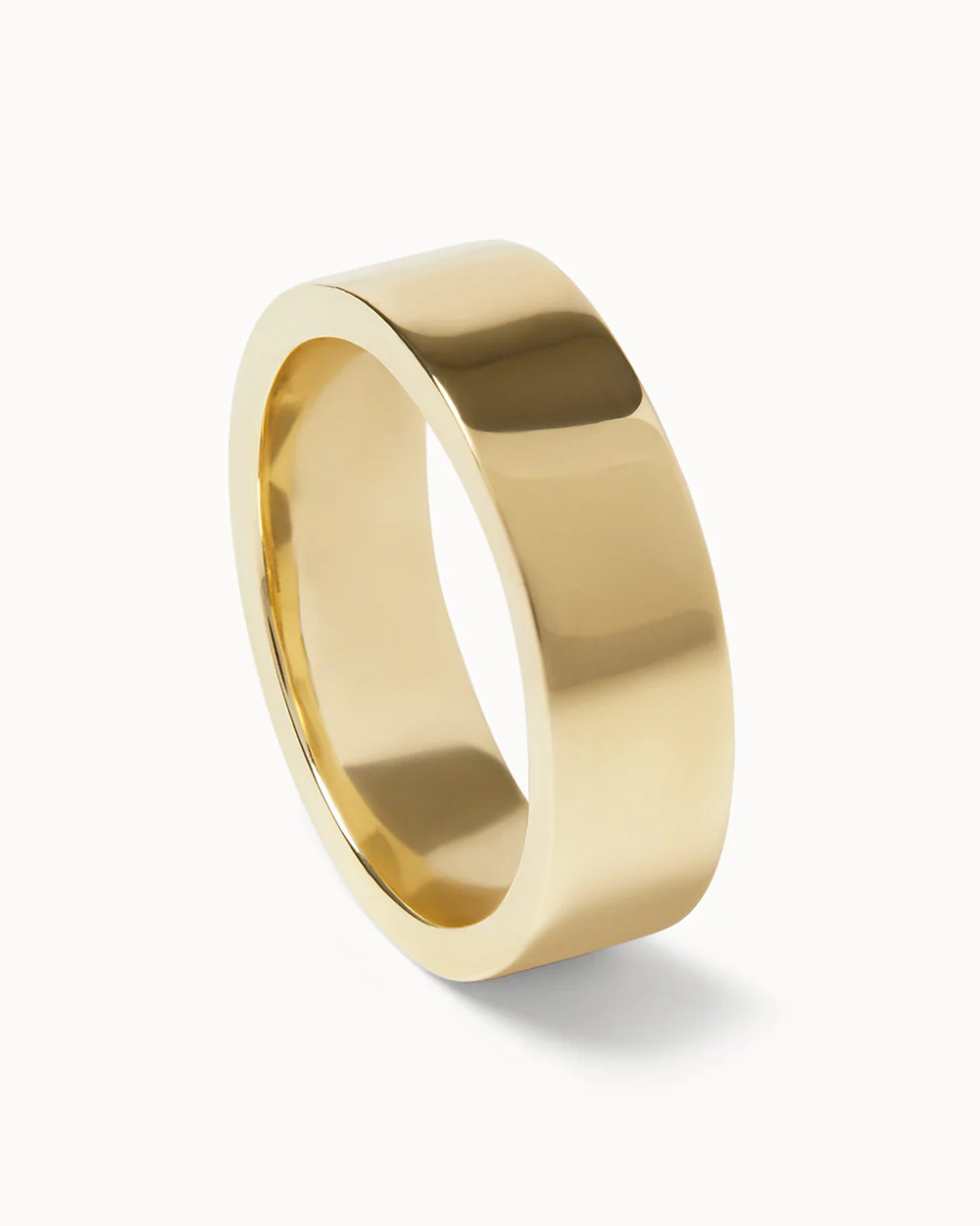 9ct Yellow Gold Heavy Signature Band Ring - Image 3