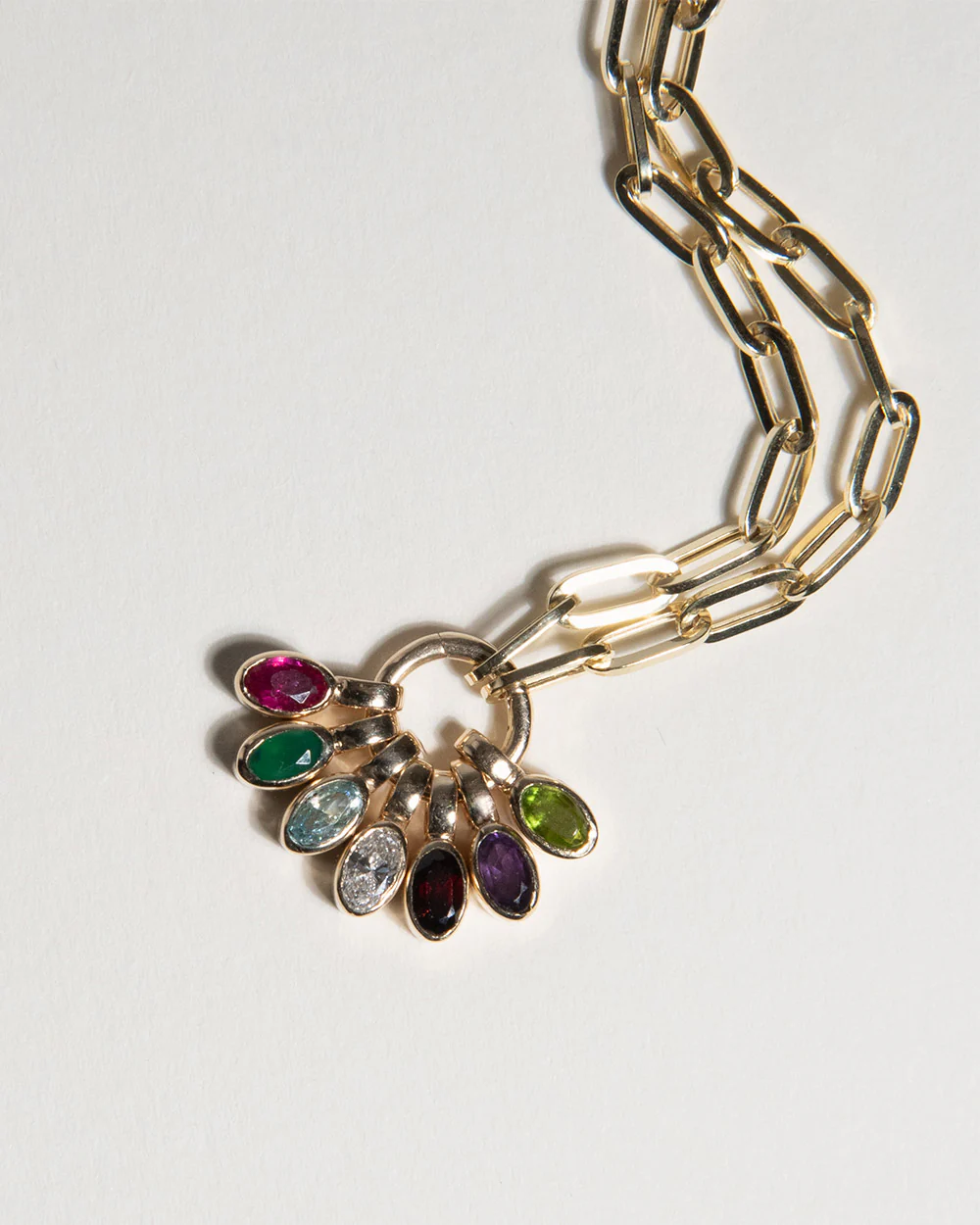 July Ruby Birthstone Oval Charm - Image 4