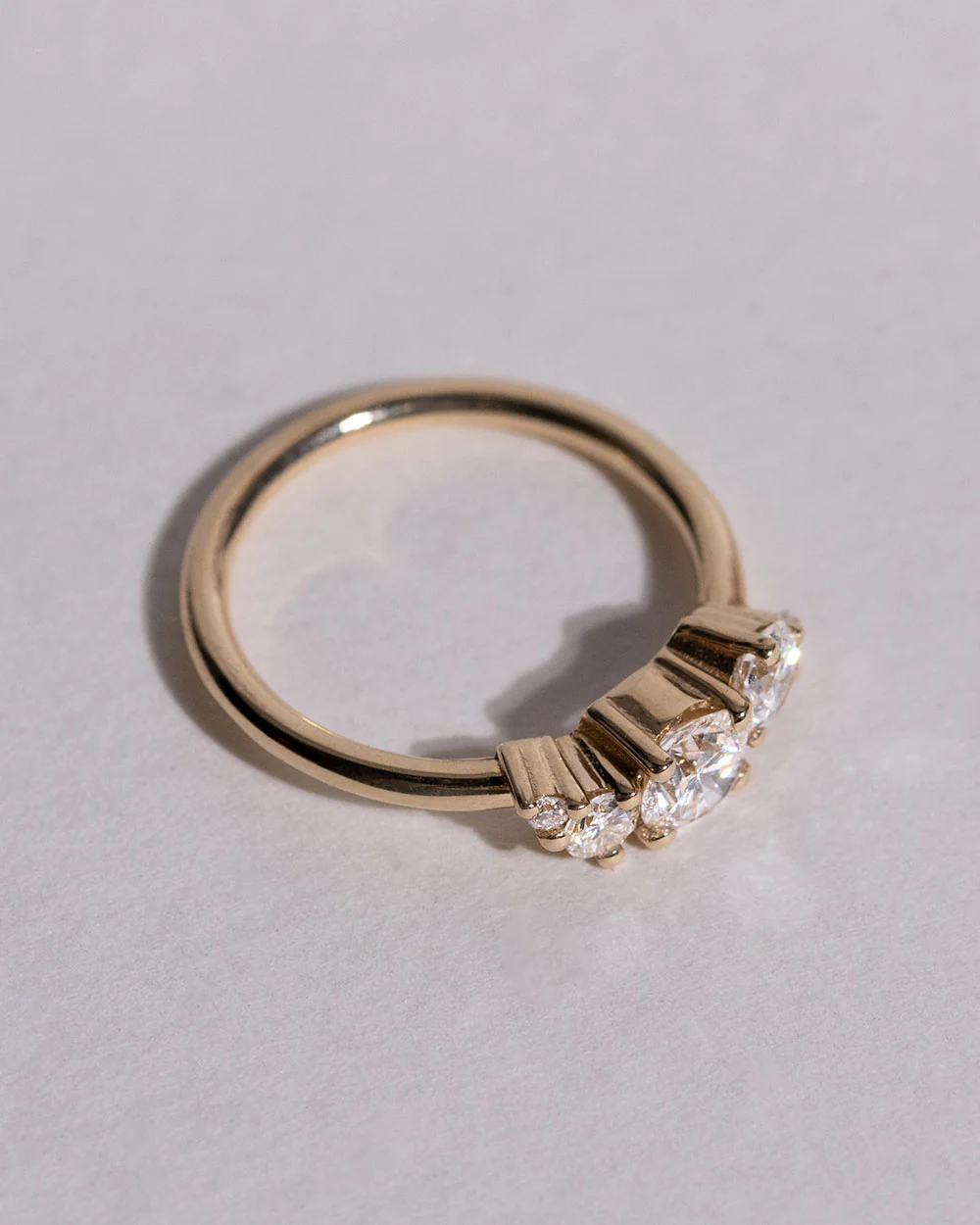 9ct Gold Lab Grown 0.5ct Diamond Cluster Ring - Image 6
