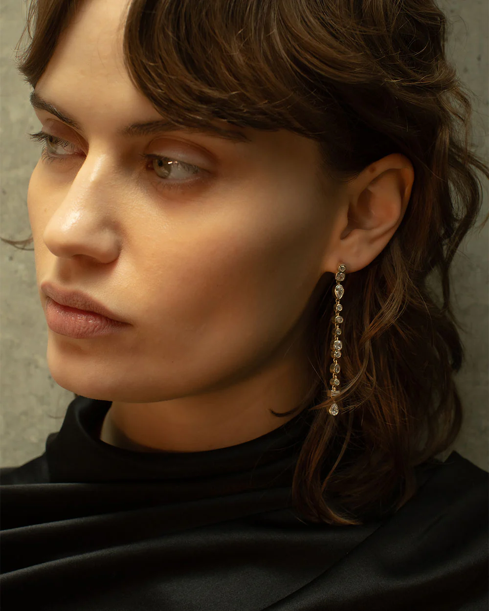 Vega Diamond Drop Earrings - Image 3