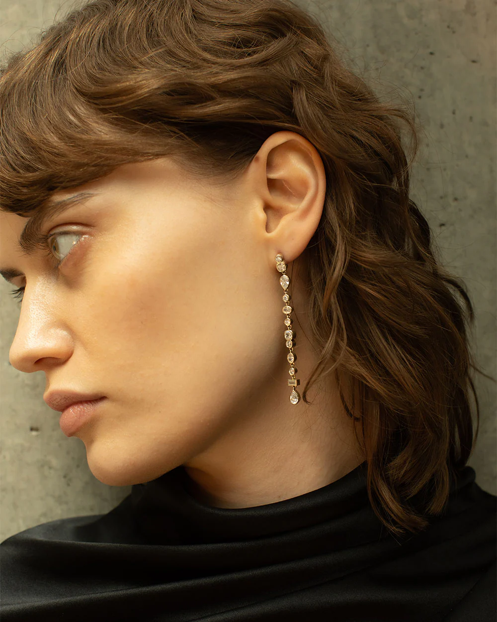 Vega Diamond Drop Earrings - Image 6