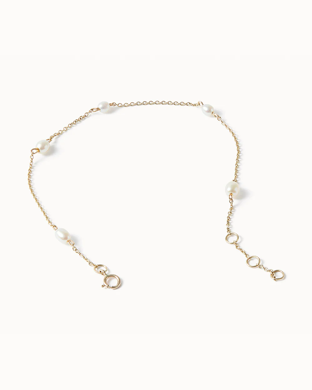 Solid Gold Pearl Bracelet - Image 4