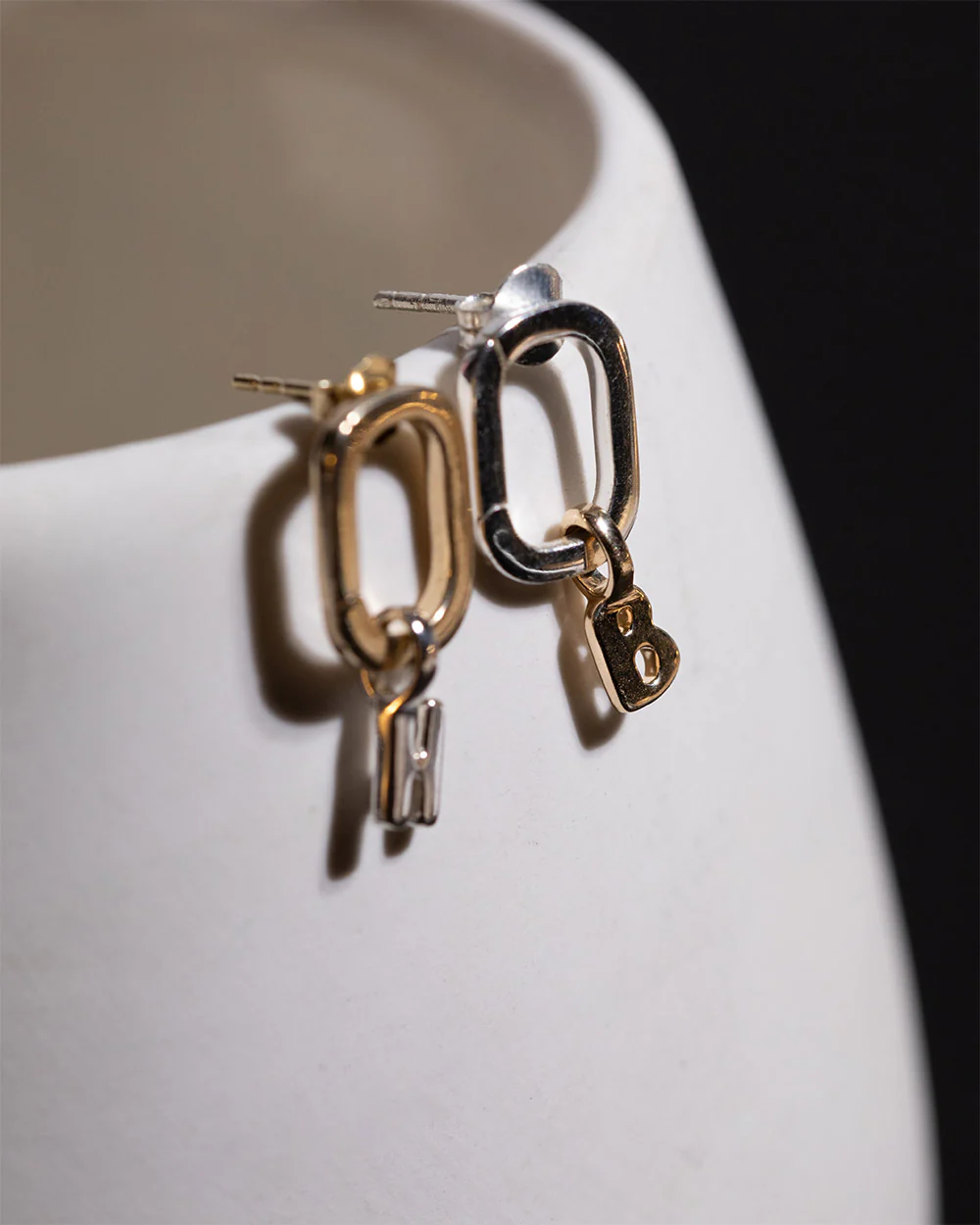 Oval Charm Earrings - Image 2