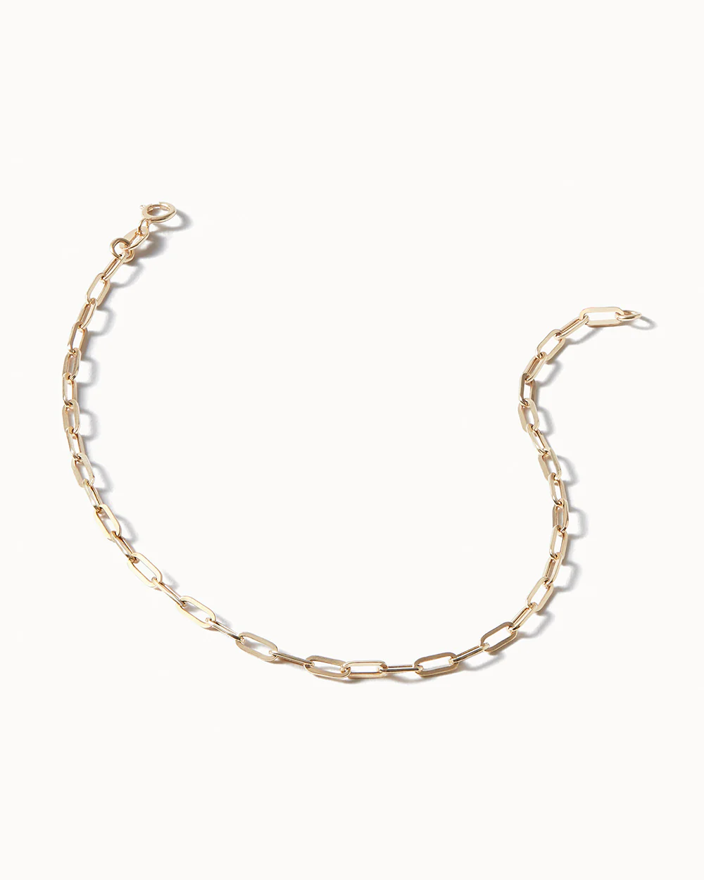 Solid Gold Paper Chain Bracelet - Image 4