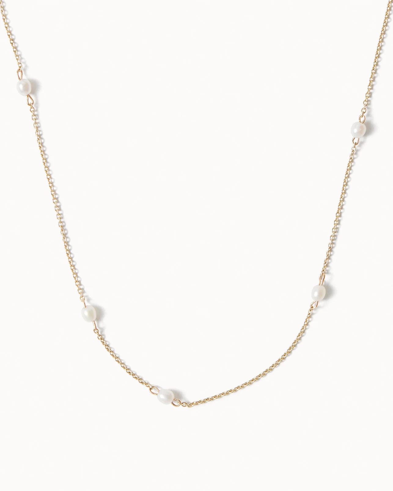 Solid Gold Pearl Choker Necklace - Image 4