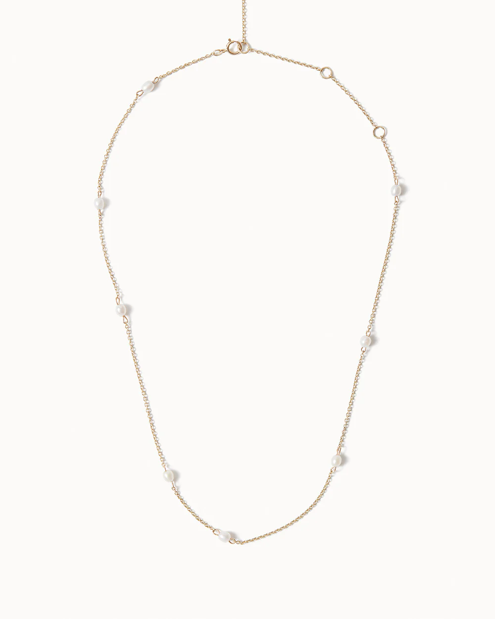Solid Gold Pearl Choker Necklace - Image 5