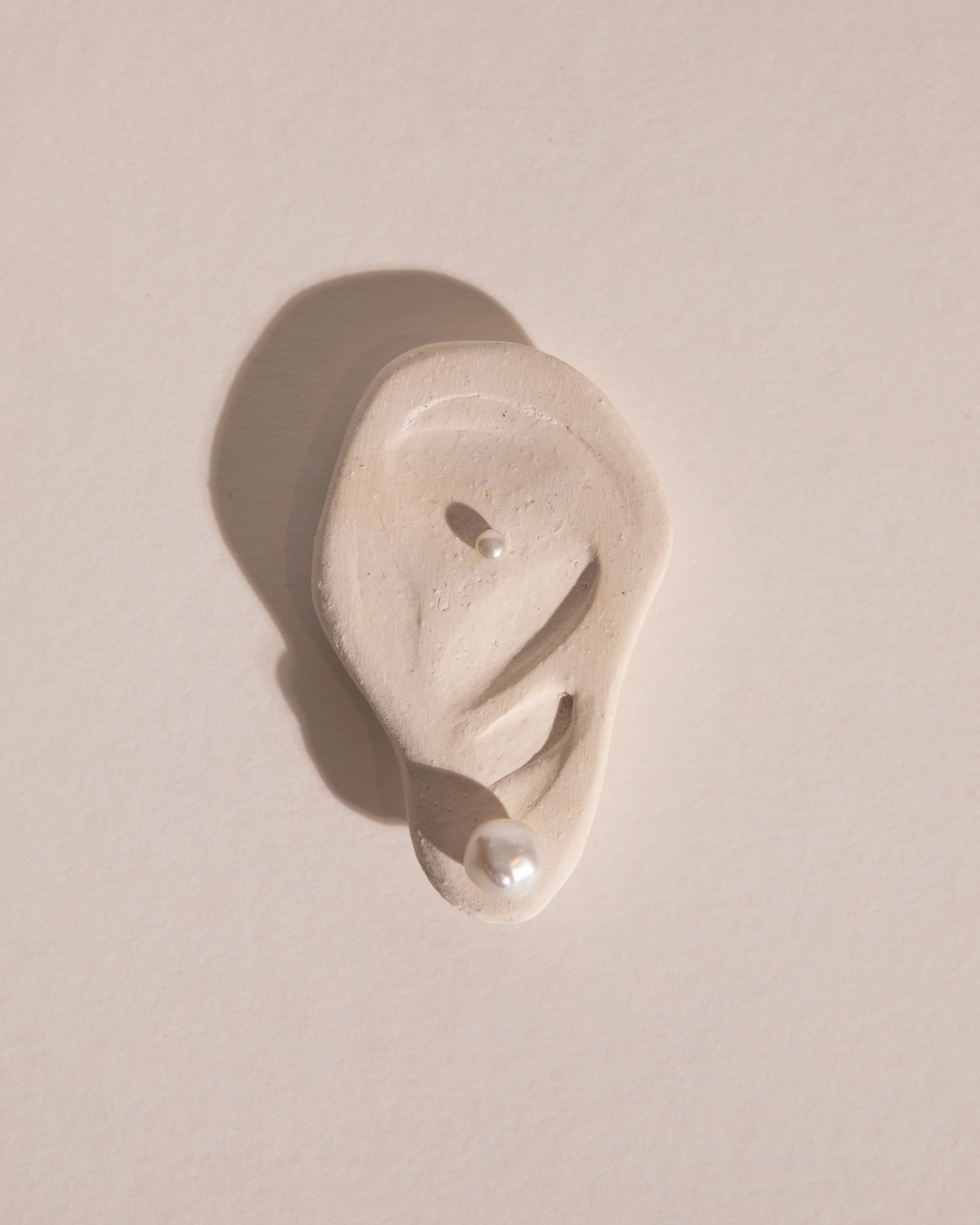 Solid Gold Pearl Stud Earrings - Image 3