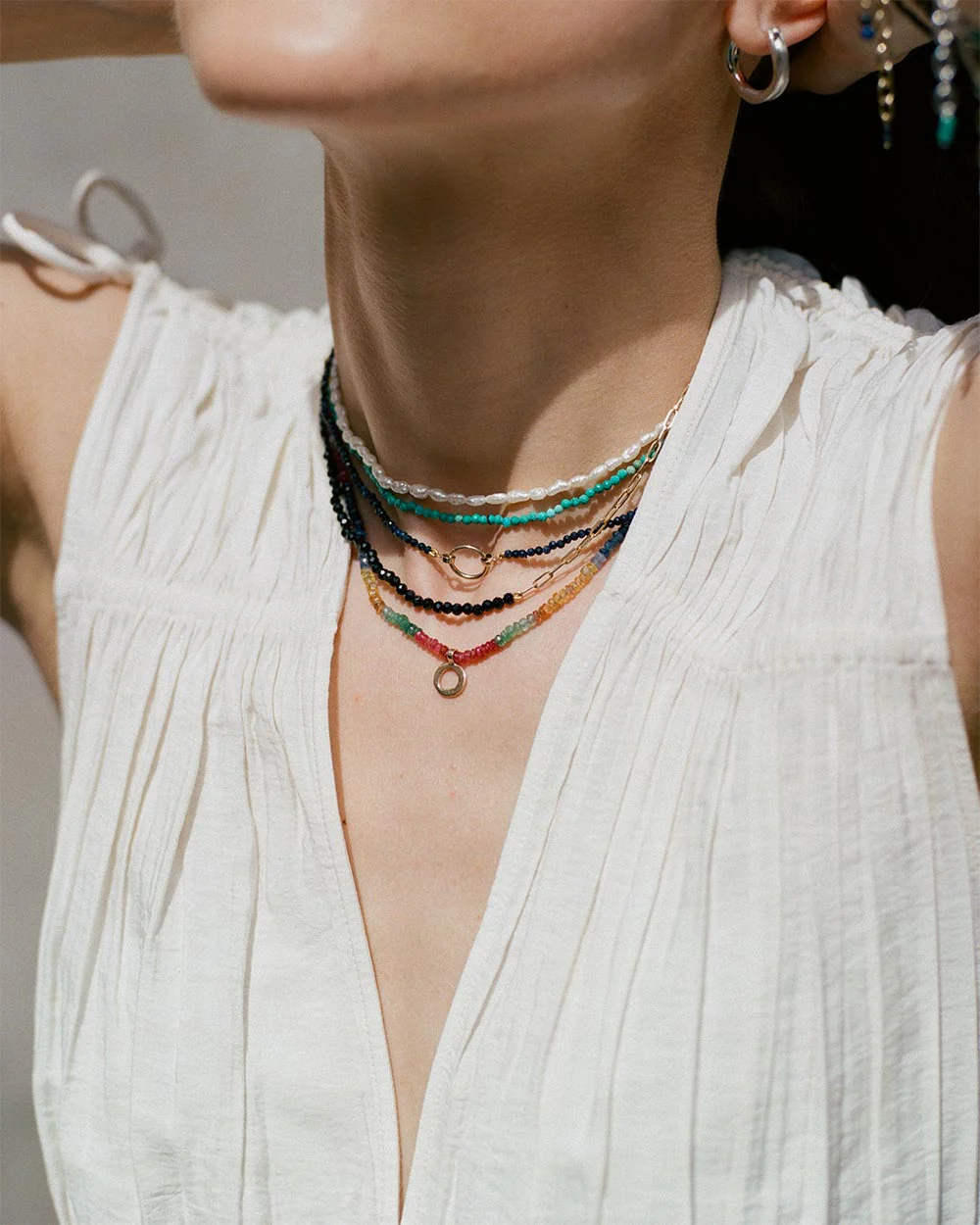Hydra Multi Gemstone Beaded Necklace - Image 5