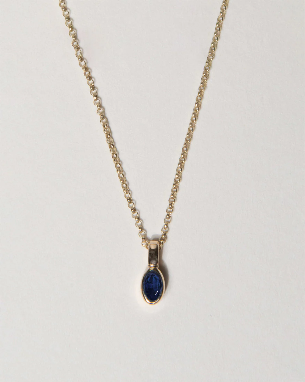 September Sapphire Birthstone Oval Charm - Image 3