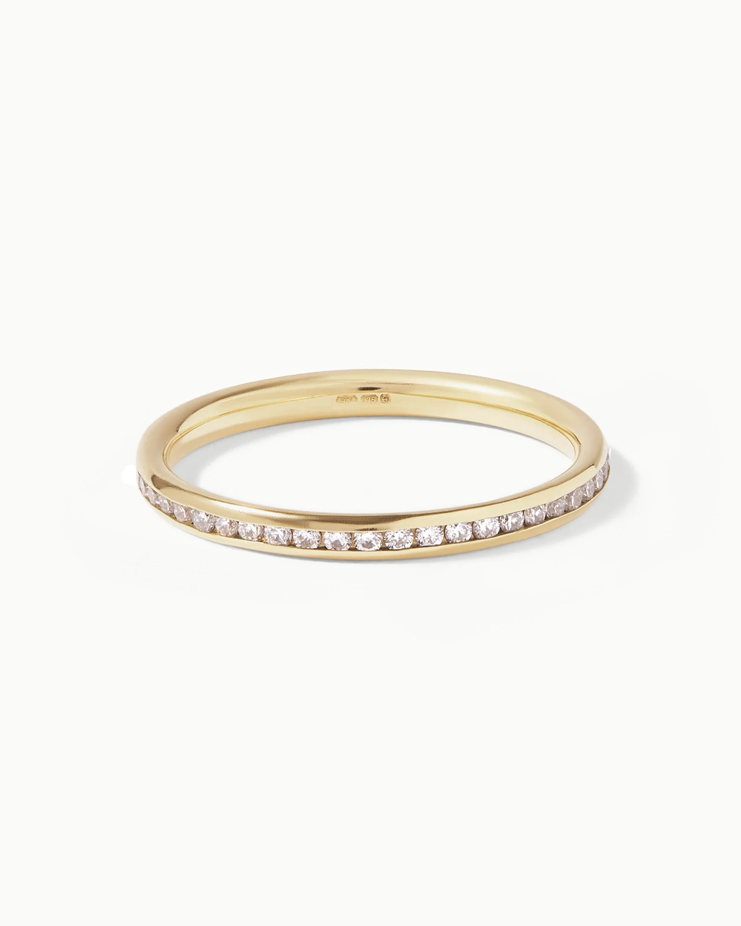 9ct Yellow Gold Diamond Half Eternity Court Ring - Image 4